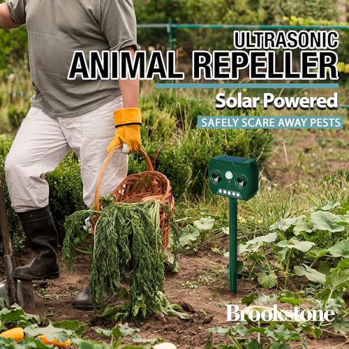 brookstone-solar-powered-sonic-animal-repeller-ultrasonic-motion-sensor-180-pir- image 8
