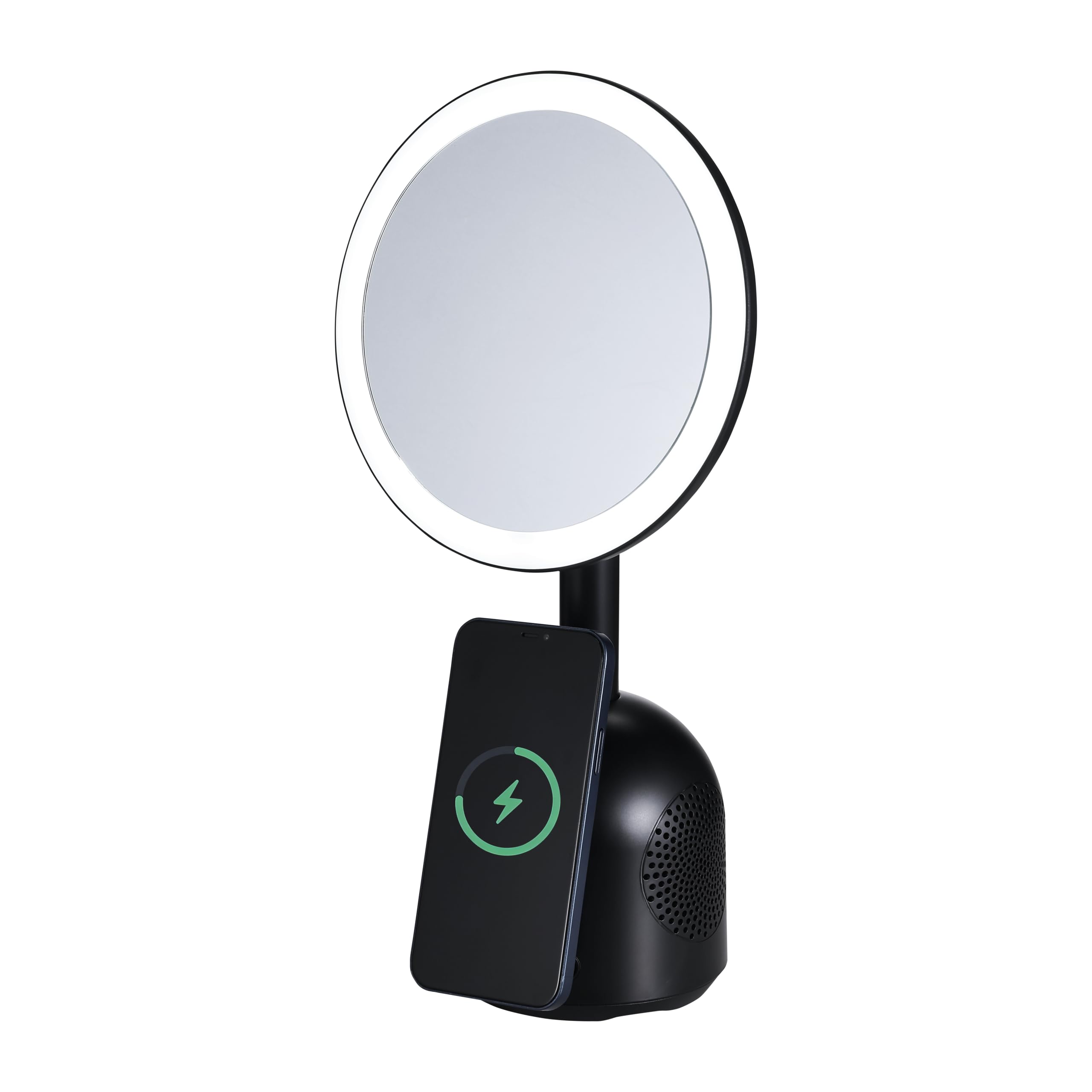 brookstone-light-up-vanity-mirror-with-bluetooth-speaker-and-makeup-organizer-ad image 7