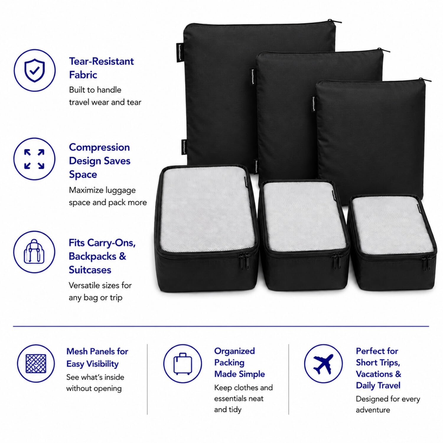 brookstone-6-piece-compression-packing-cubes-tear-resistant-fabric-mesh-panels-s image 5