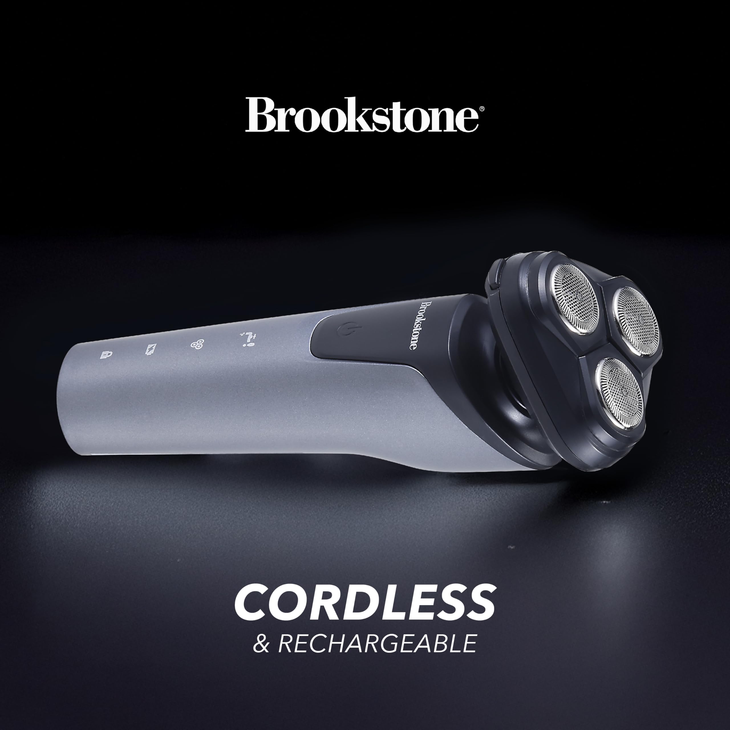 brookstone-3-head-rotary-shaver-precision-shave-cutting-edge-design-professional image 4