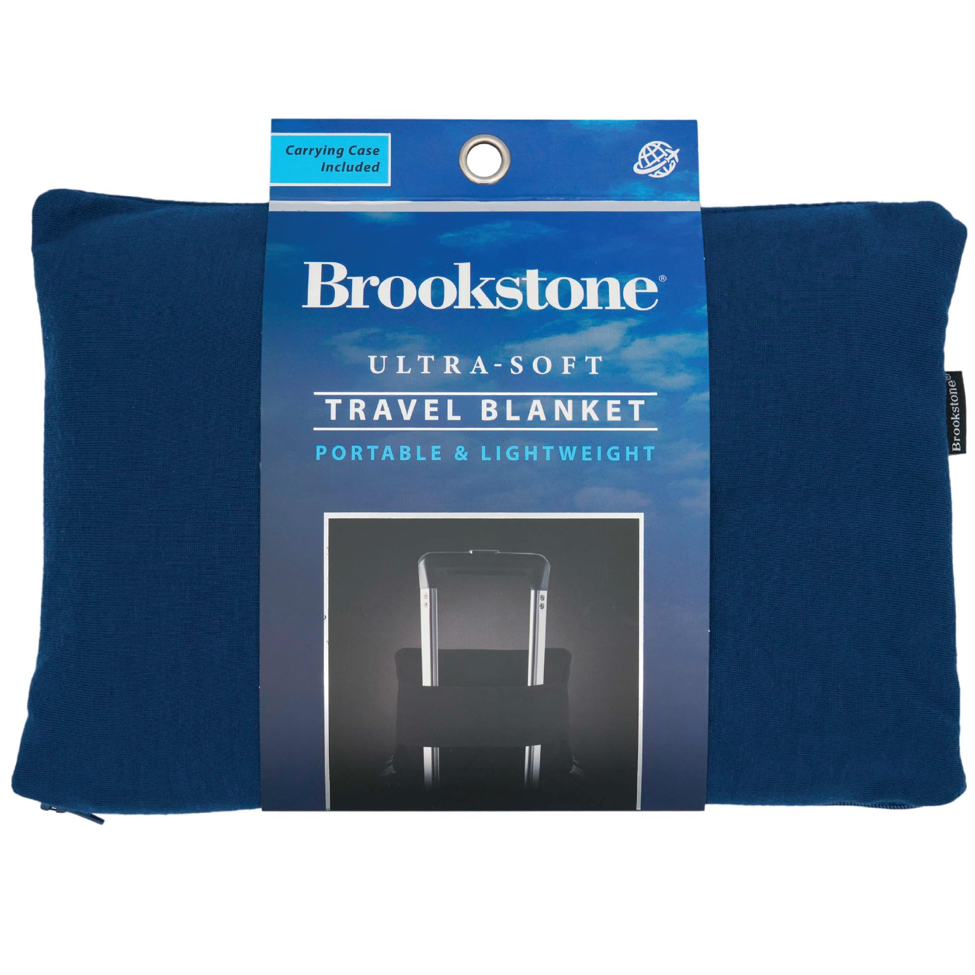brookstone-2-in-1-travel-blanket-and-pillow-with-carrying-pouch-black image 8