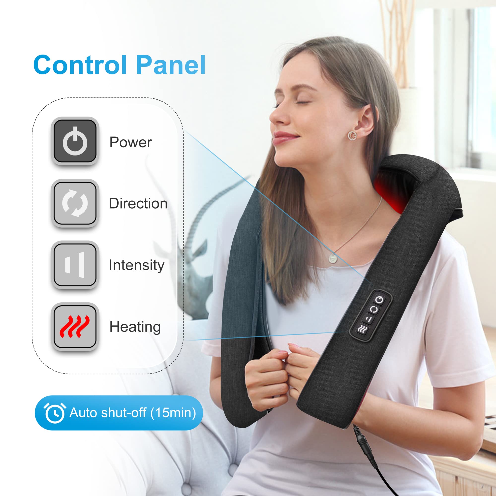comfier-neck-back-massager-with-heat-shiatsu-neck-shoulder-massager-portable-3d- image 6