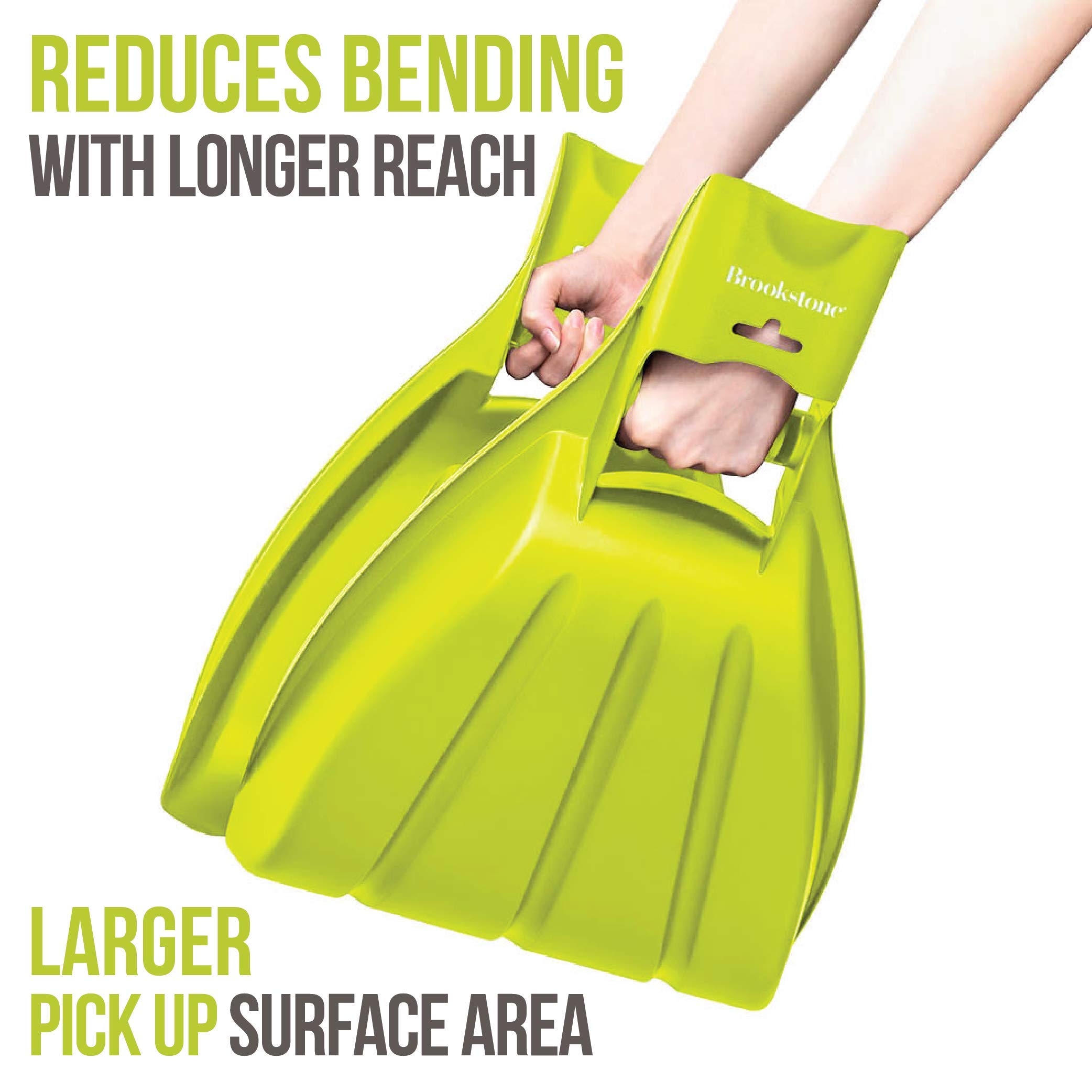 brookstone-plastic-leaf-scoops-garden-hands-large-lightweight-hand-rake-leaf-gra image 3