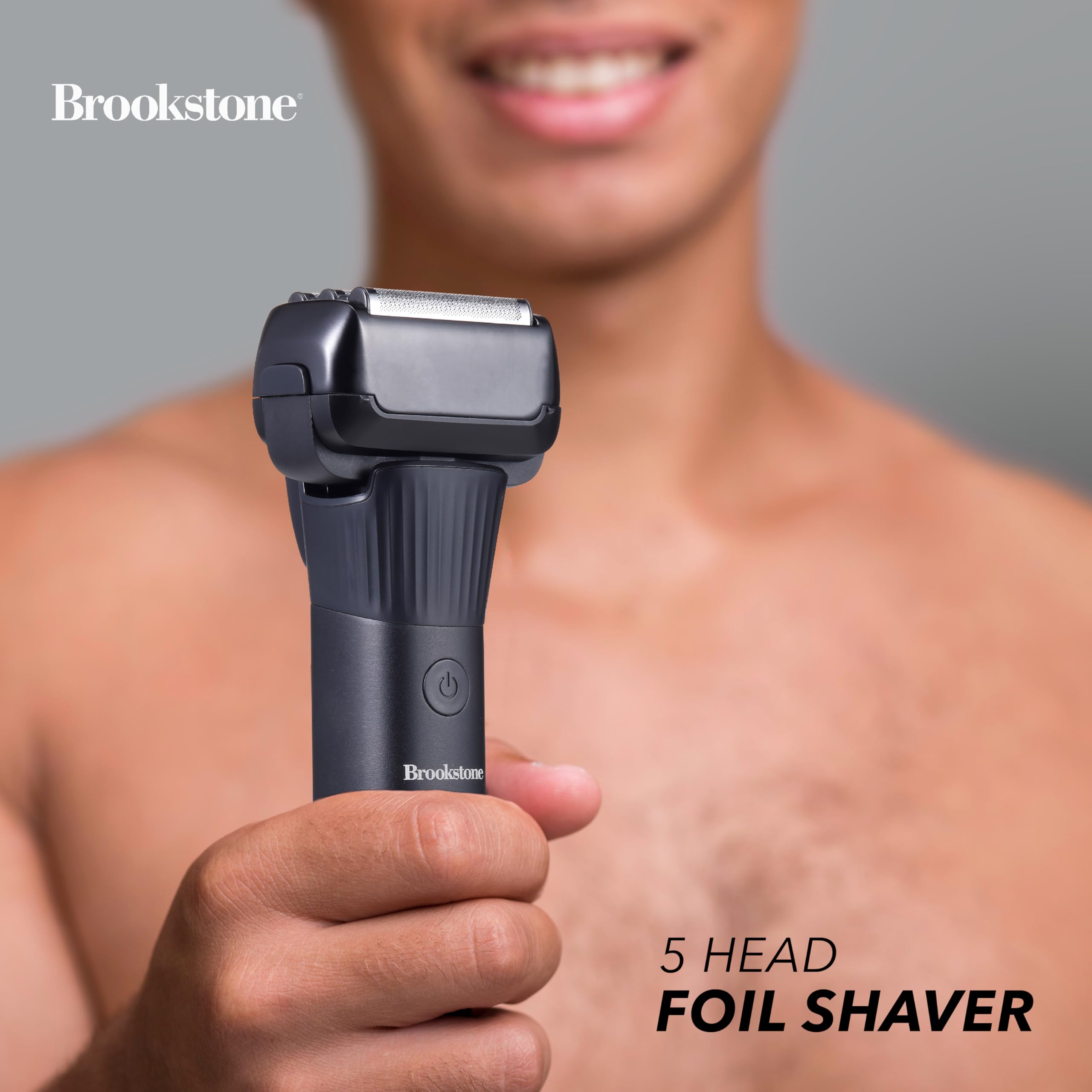 brookstone-5-head-foil-shaver-cordless-electric-razor-with-lcd-battery-display-w image 6