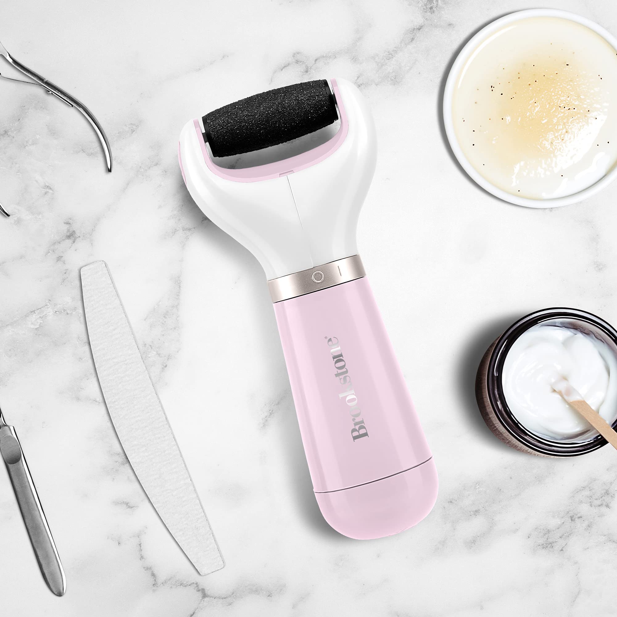 brookstone-electric-foot-callus-remover-diamond-micro-mineral-roller-battery-ope image 3