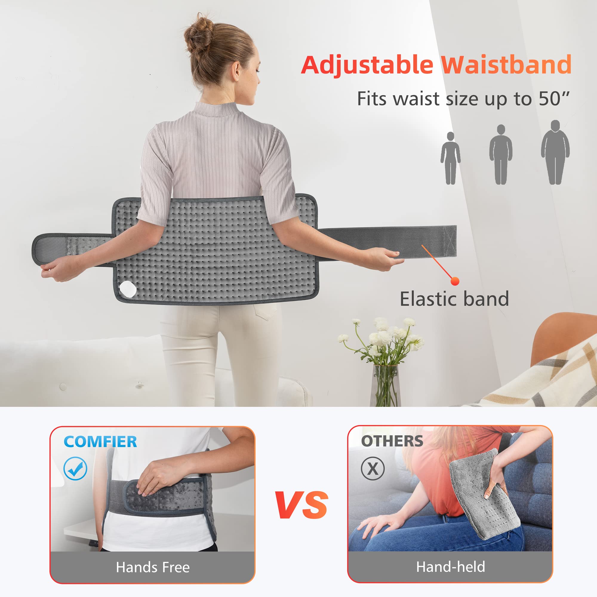 comfier-12x24-heating-pad-for-back-with-6-heat-settings-auto-shut-off-large-elec image 2