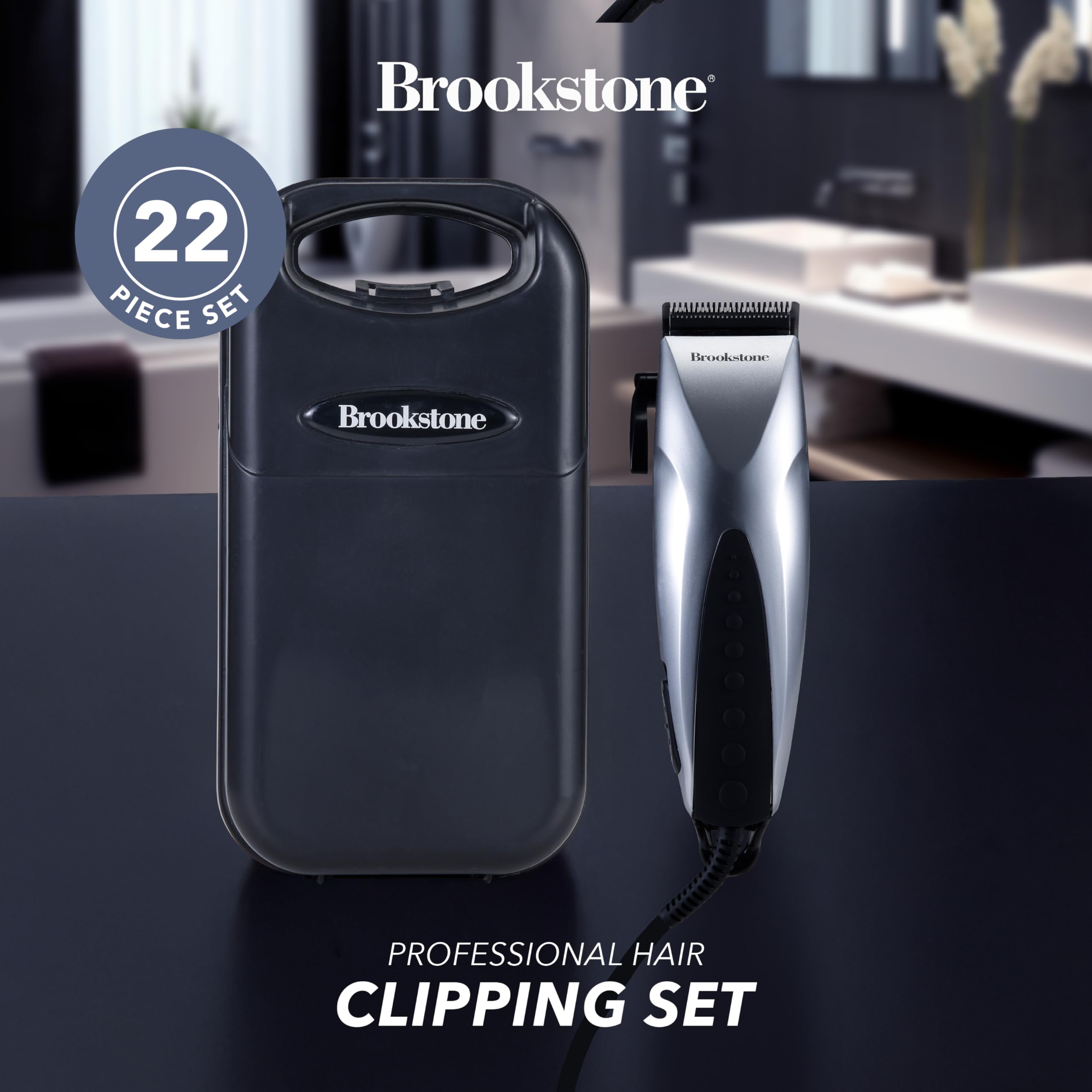 brookstone-metallic-cordless-t-blade-hair-clipping-set-precision-cutting-with-re image 4