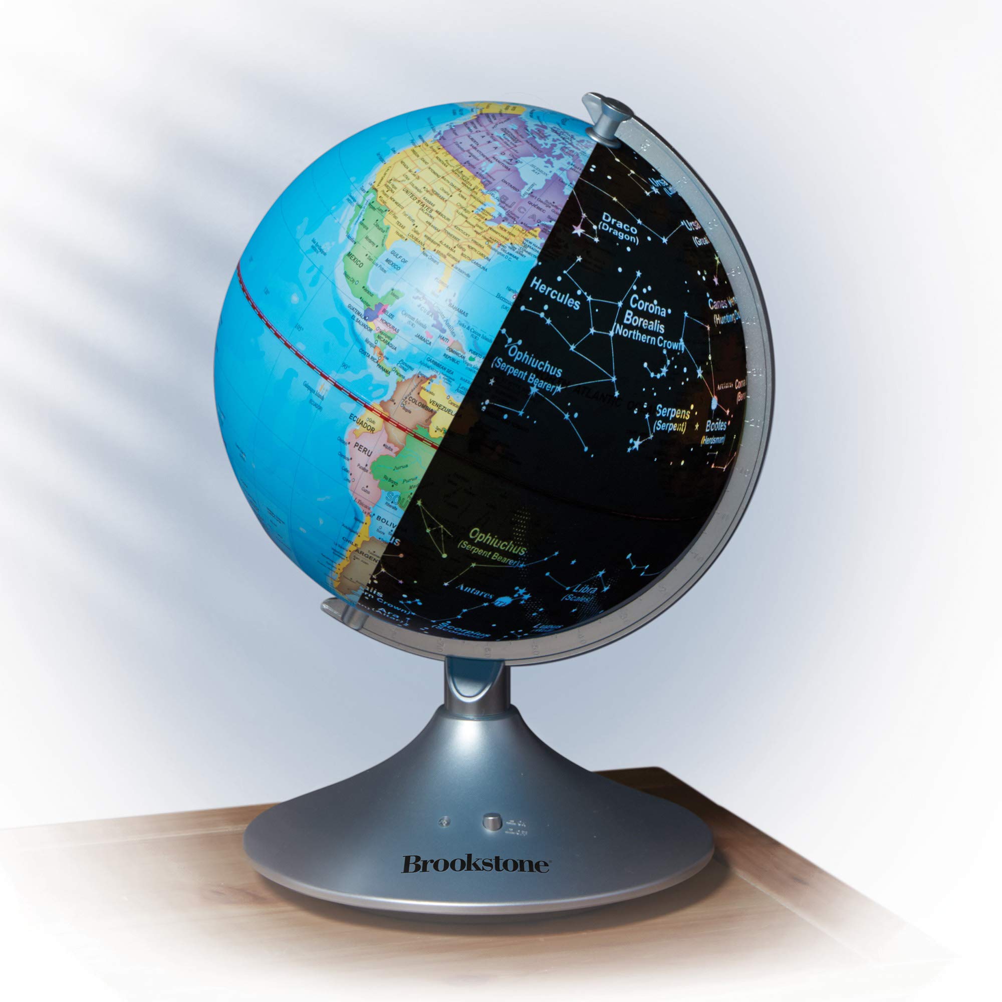 brookstone-interactive-illuminated-globe-for-kids-9-inch-light-up-world-and-cons image 4