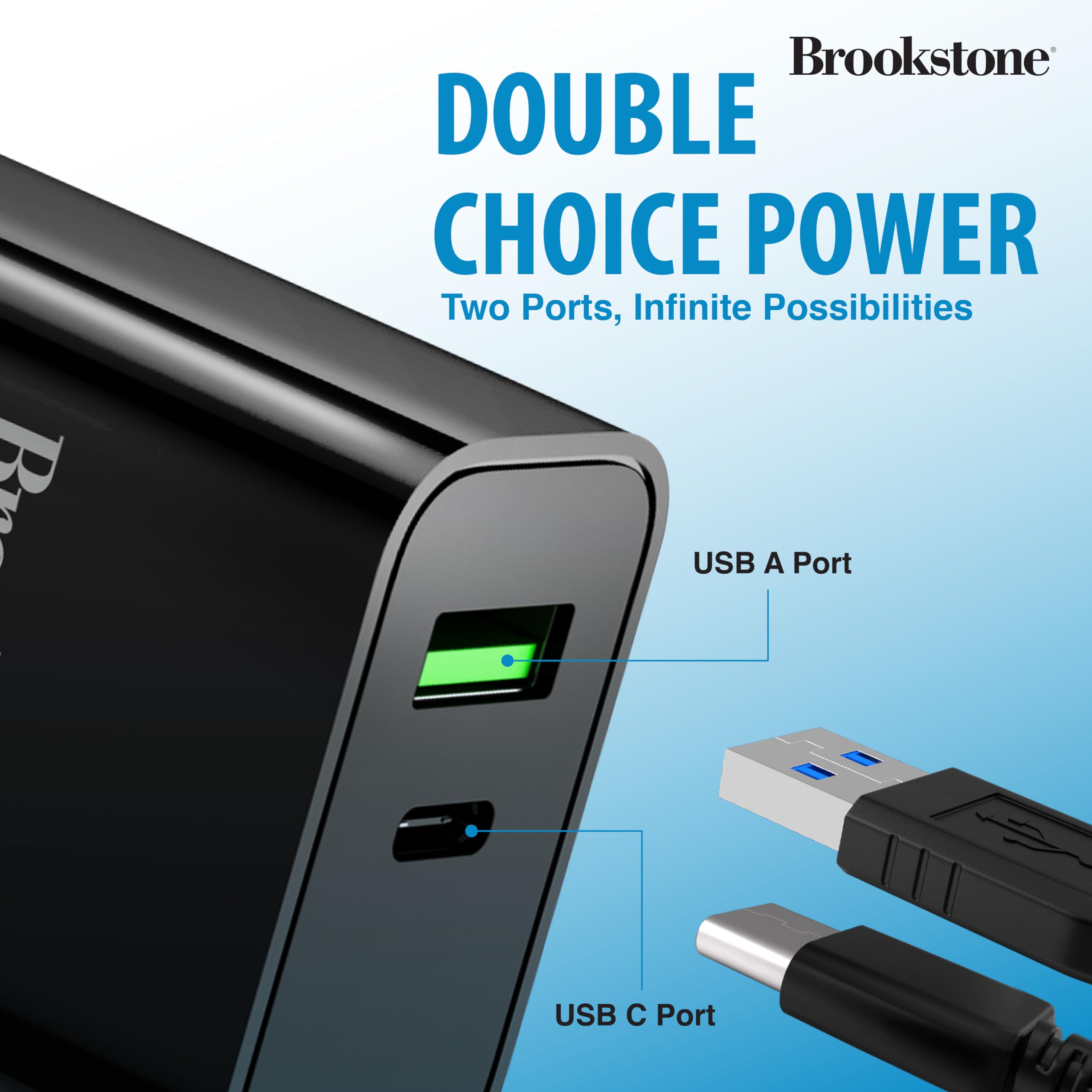 brookstone-dual-port-fast-charging-adapter-20w-usb-c-usb-a-wall-charger-for-ipho image 4