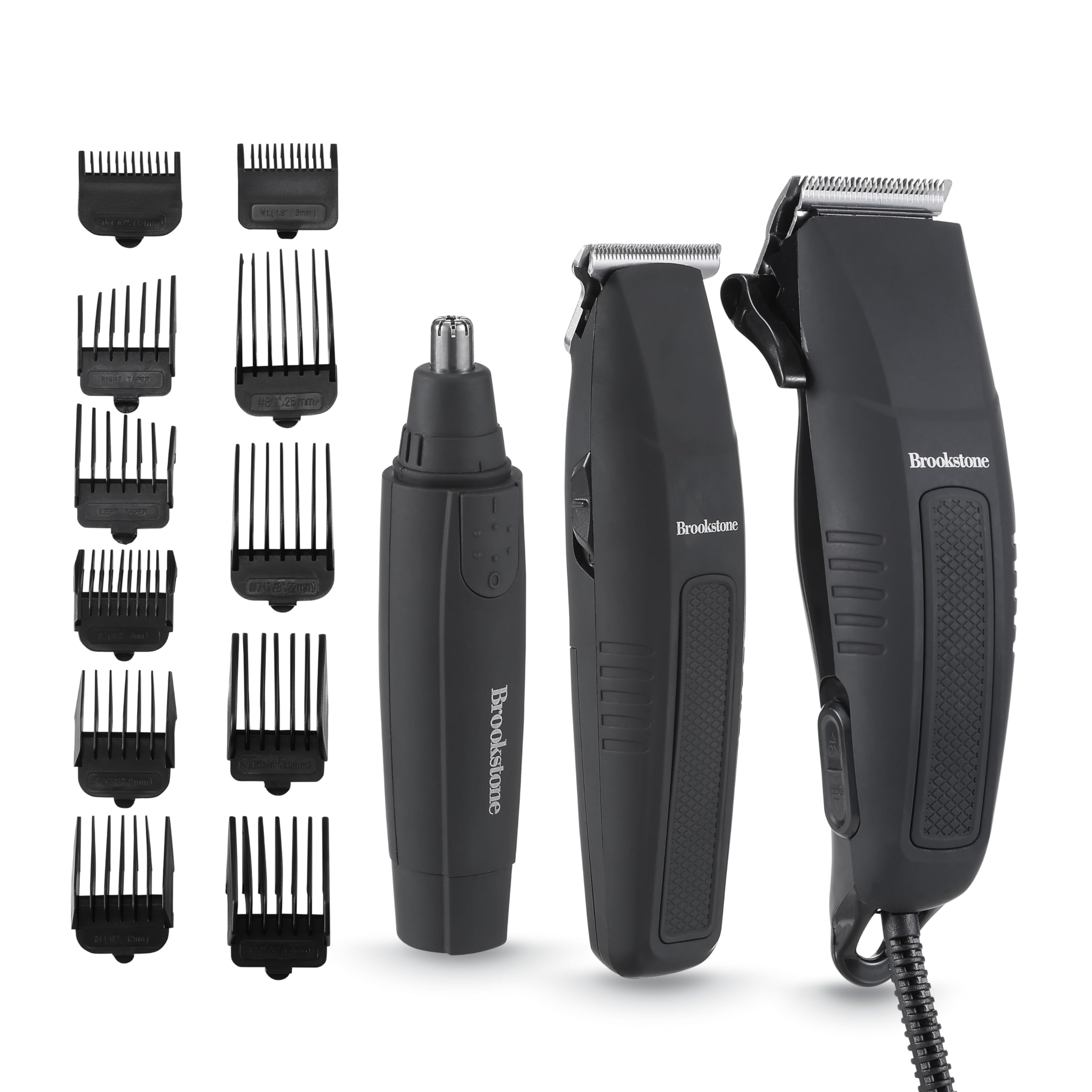 brookstone-grooming-combo-kit-all-in-one-beard-hair-and-body-trimmer-set-with-du image 1