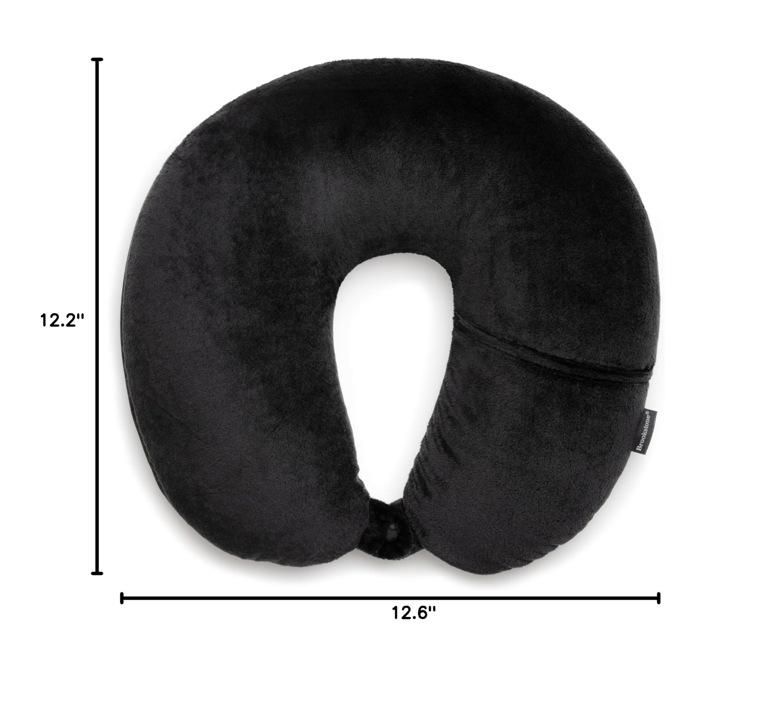 brookstone-microbead-neck-pillow-super-soft-cozy-lightweight-travel-pillow-with- image 8