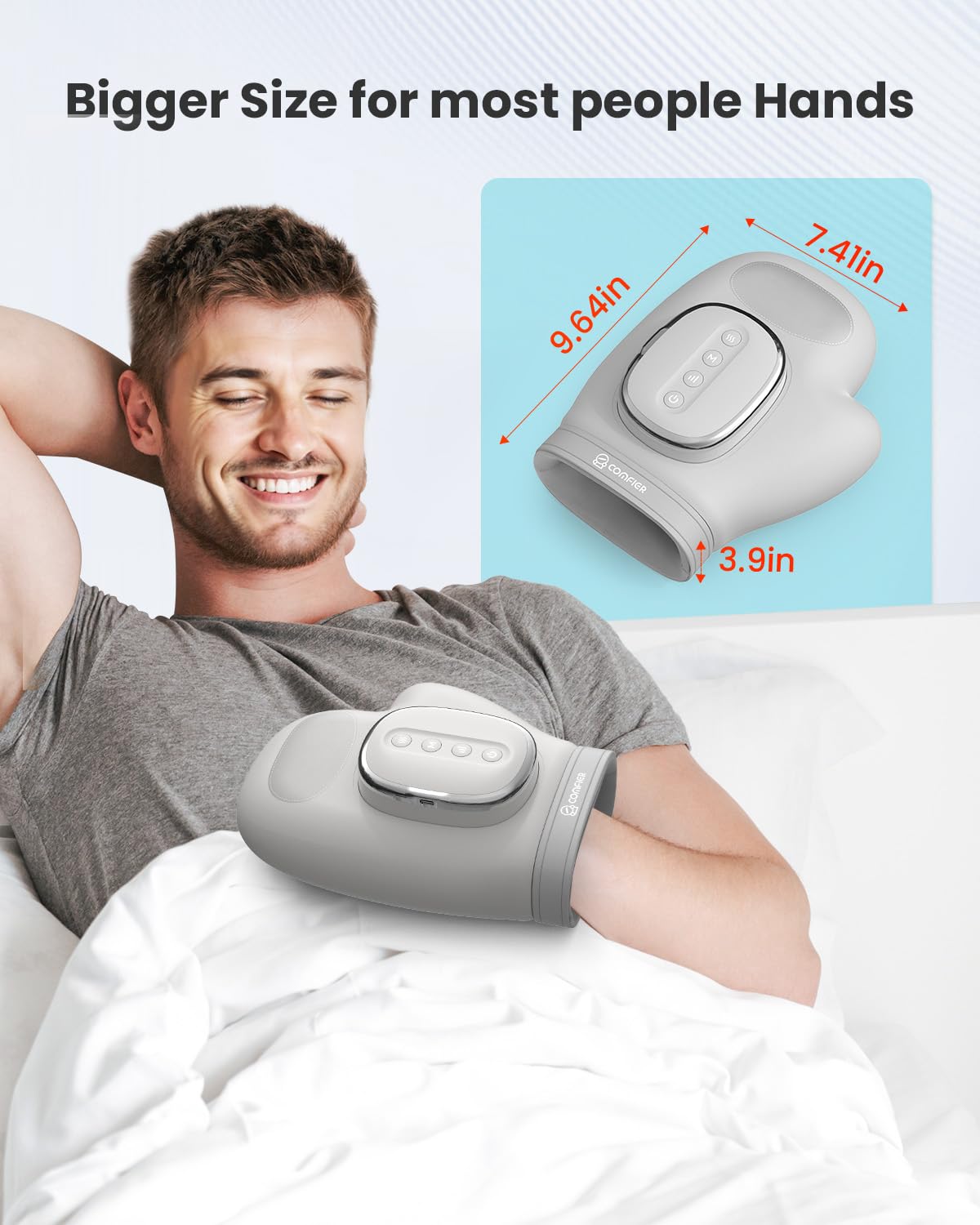 comfier-cordless-hand-massager-with-heat-compression-5-levels-3-modes-large-cham image 4