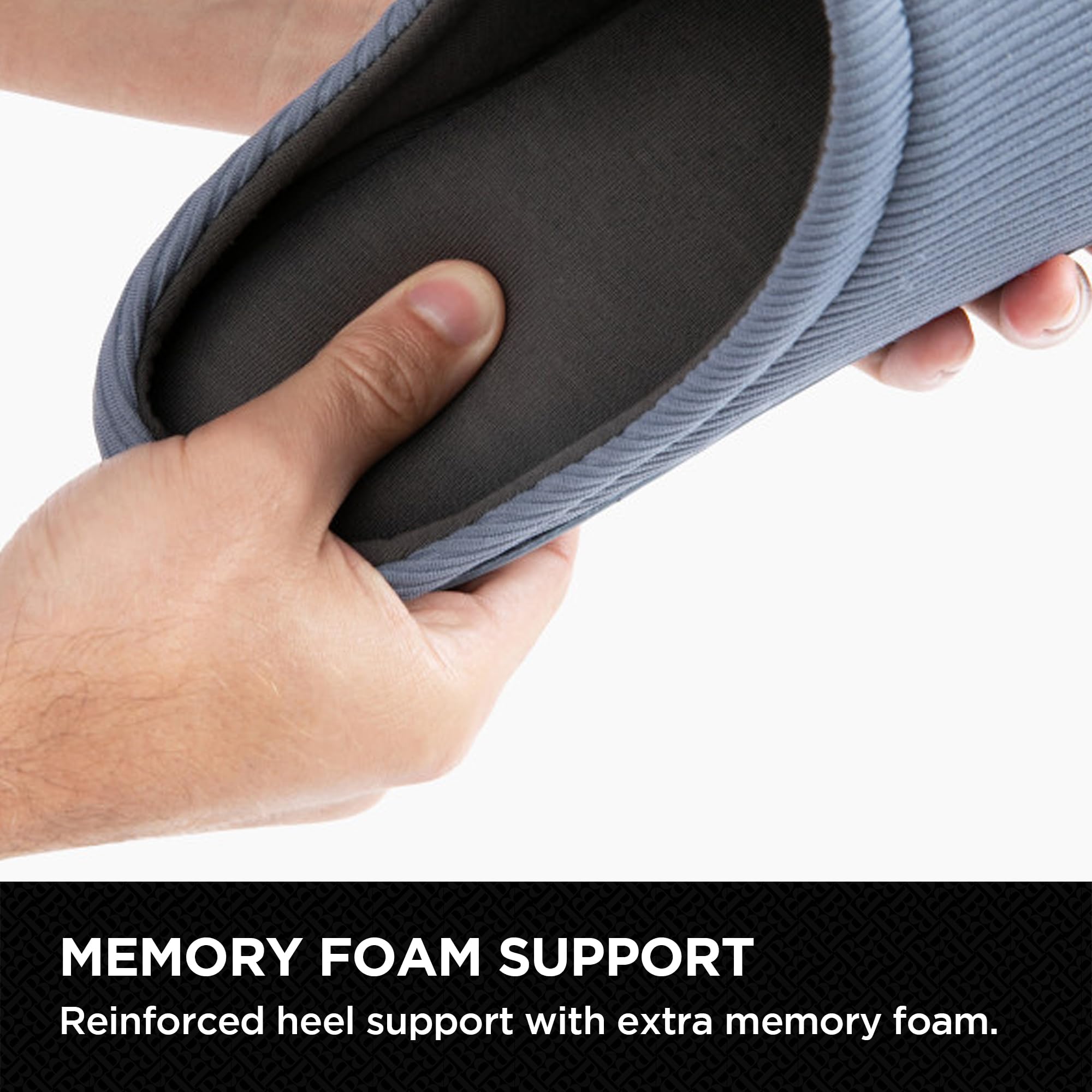 brookstone-classic-comfort-memory-foam-men-s-indoor-slippers-warm-soft-plush-lin image 2