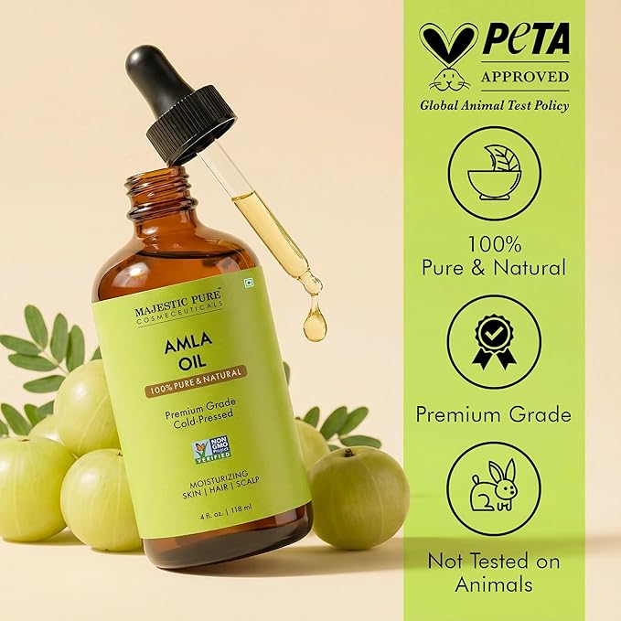 majestic-pure-amla-oil-4-oz-118-ml-cold-pressed-carrier-oil-with-dropper-for-hai image 3