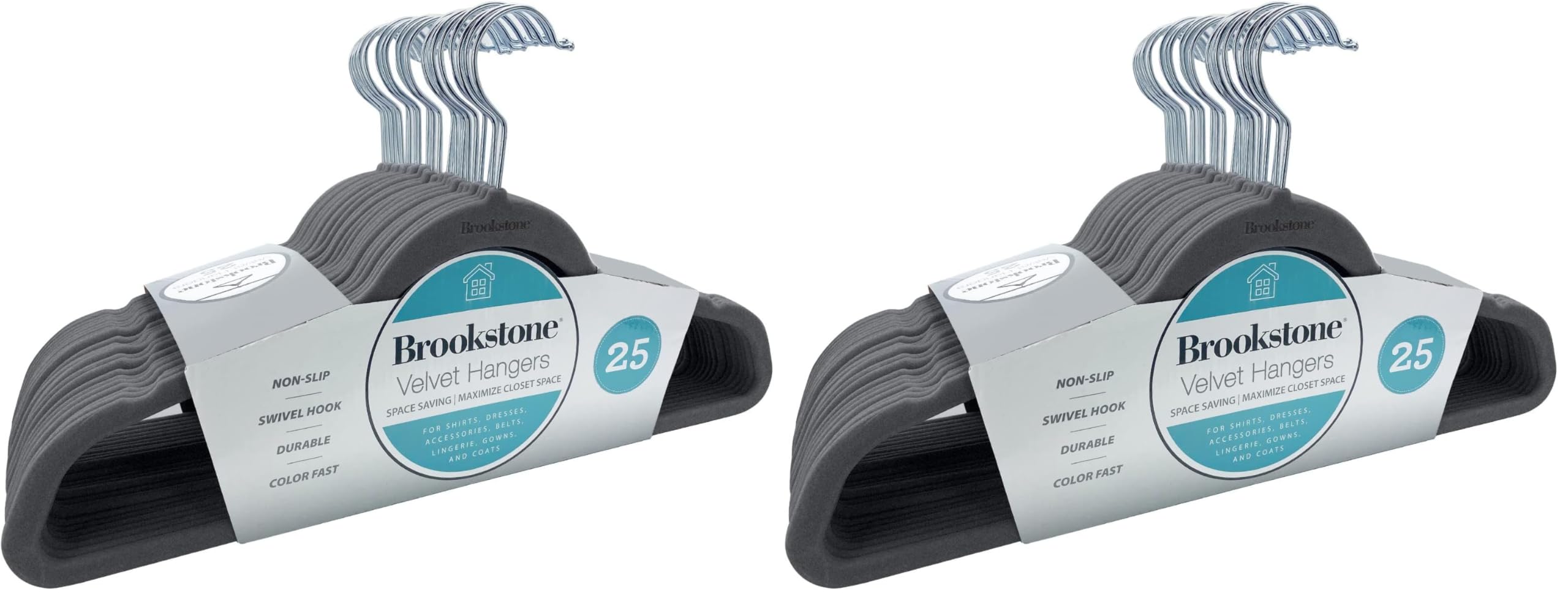 brookstone-velvet-hangers-25-pack-non-slip-360-swivel-hook-slim-durable-space-sa image 7