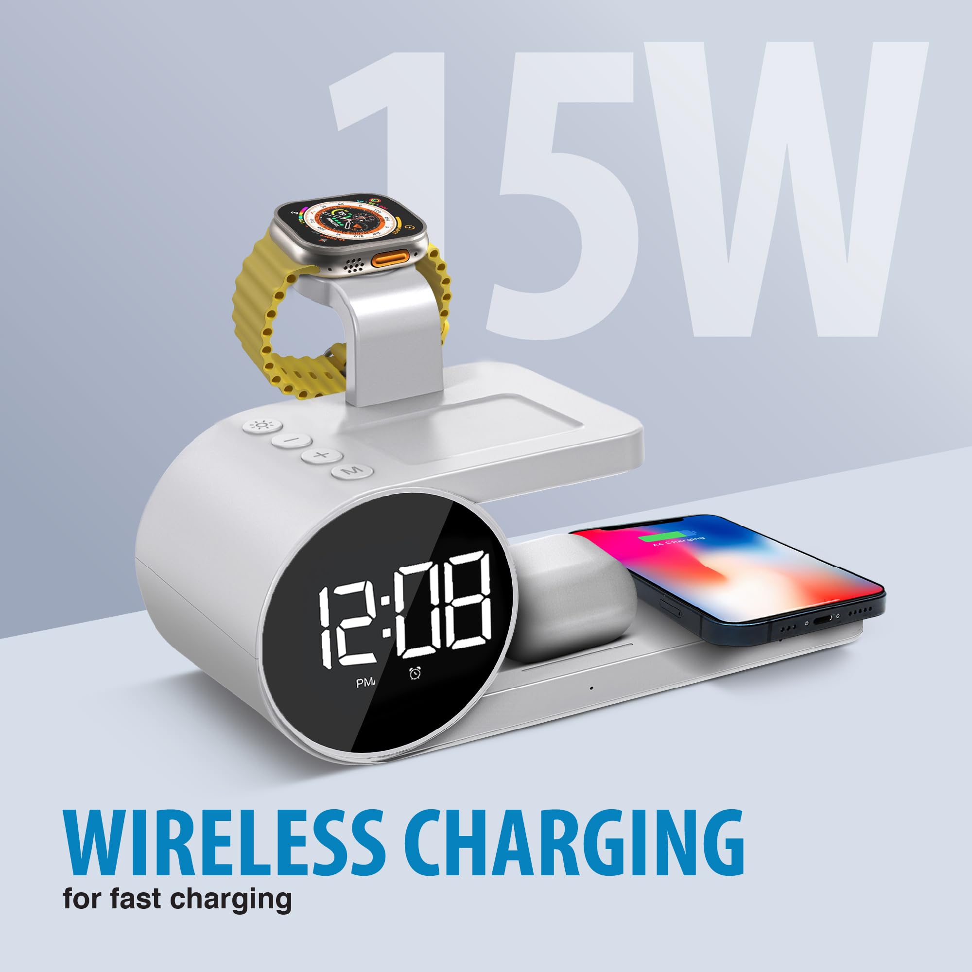 brookstone-4-in-1-wireless-charging-station-for-iphone-apple-watch-airpods-with- image 2