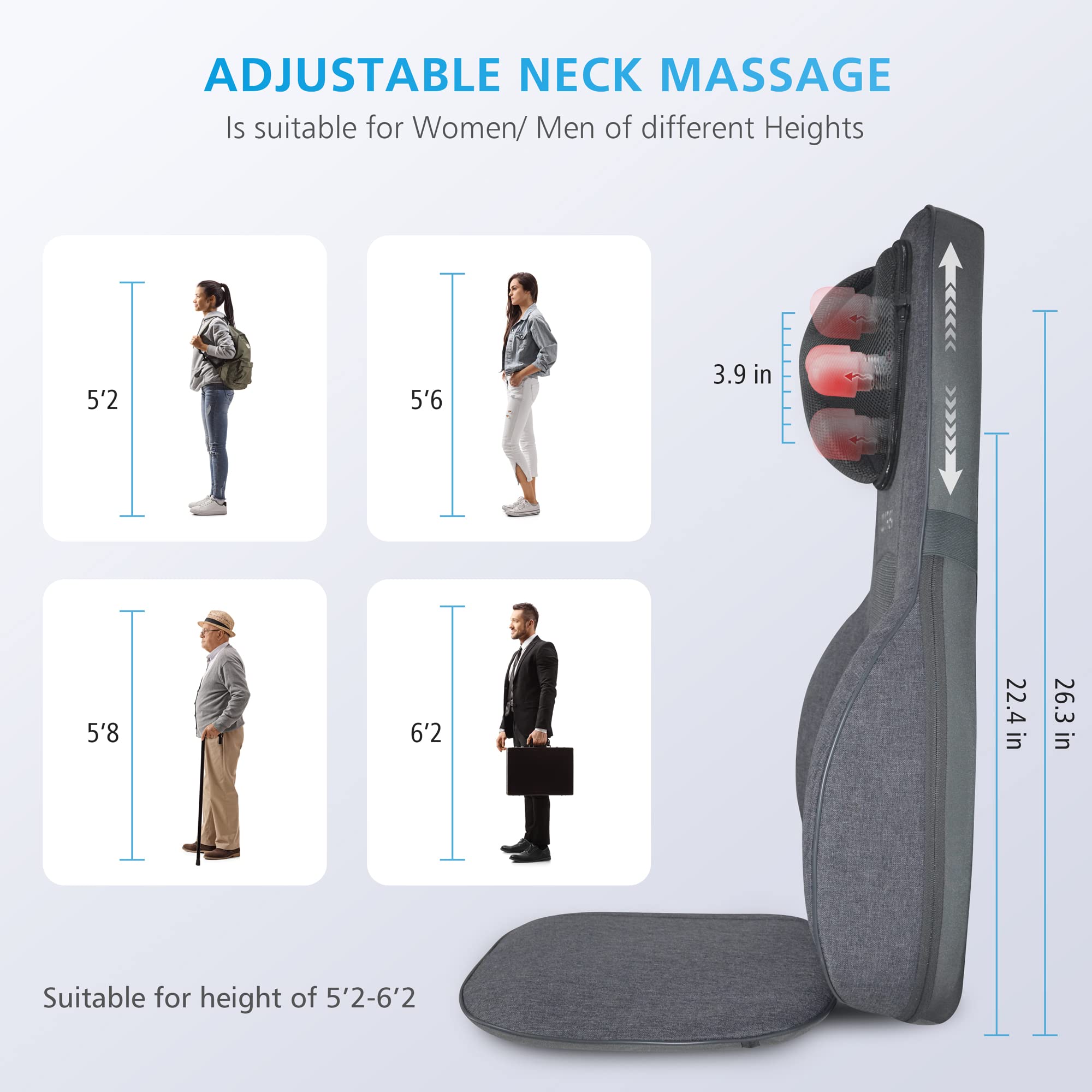 comfier-neck-back-massager-with-heat-height-adjustable-shiatsu-seat-cushion-for- image 4