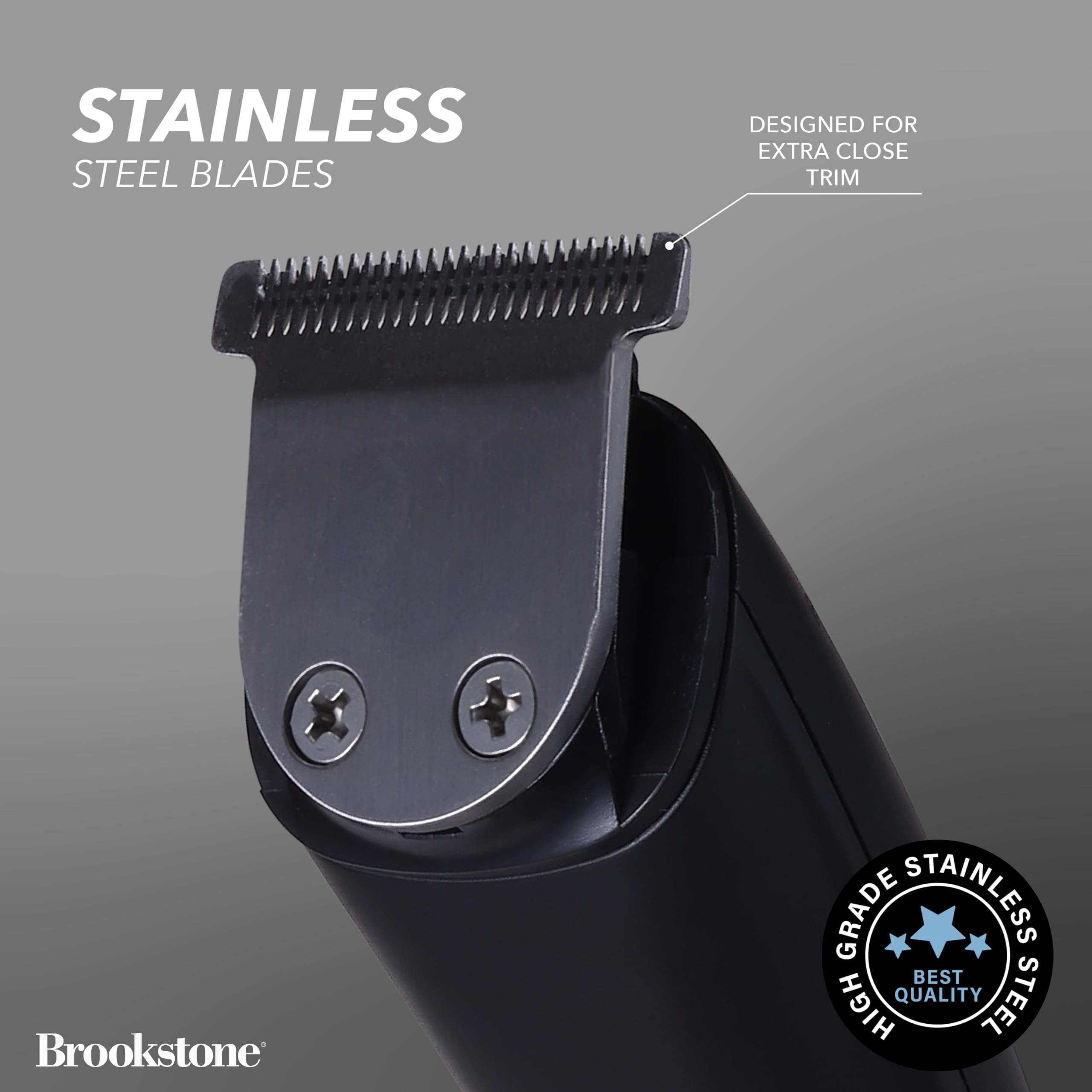brookstone-hair-beard-trimmer-kit-14-piece-precision-grooming-set-for-hair-beard image 3
