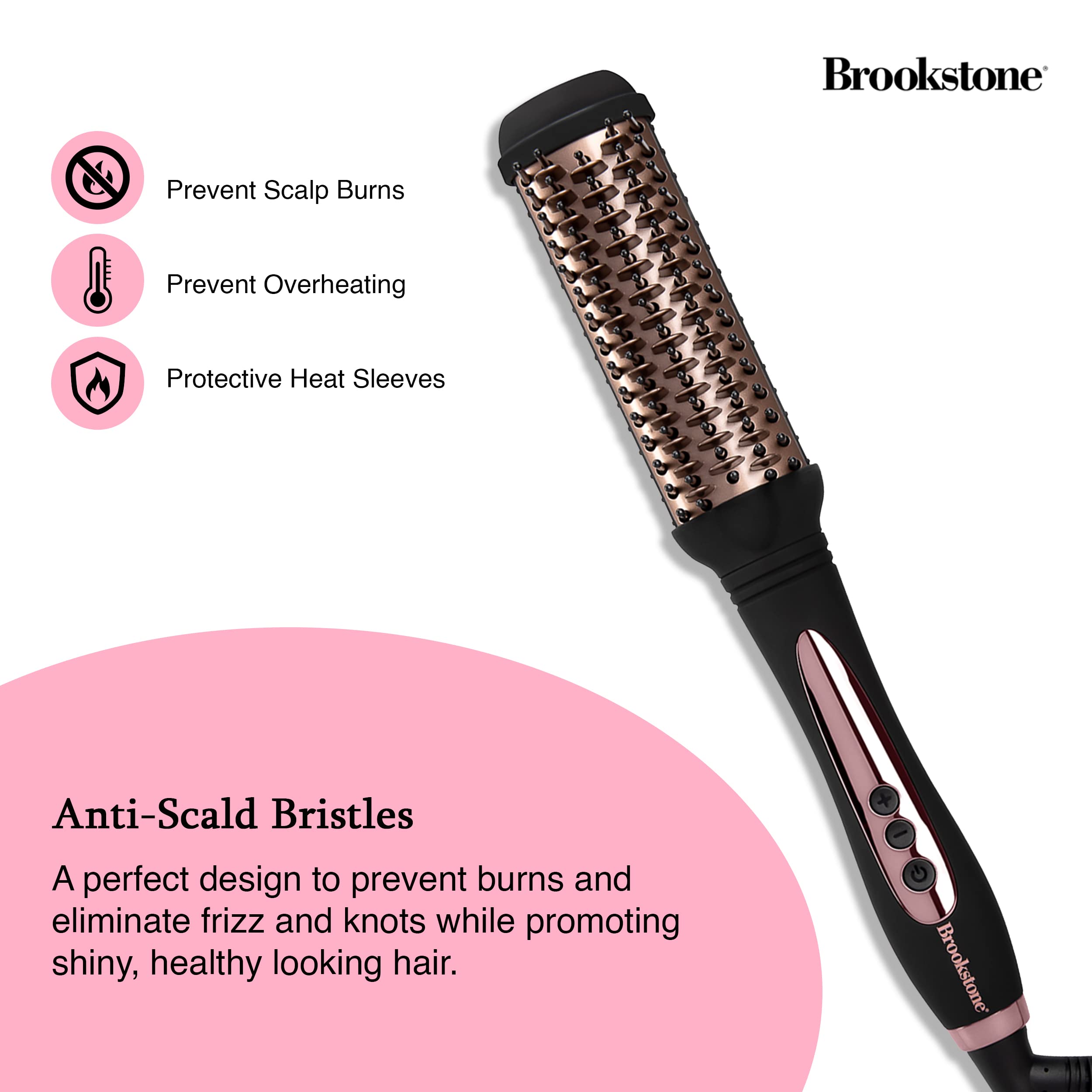 brookstone-powershine-pro-hot-brush-professional-grade-hair-dryer-brush-with-ant image 4