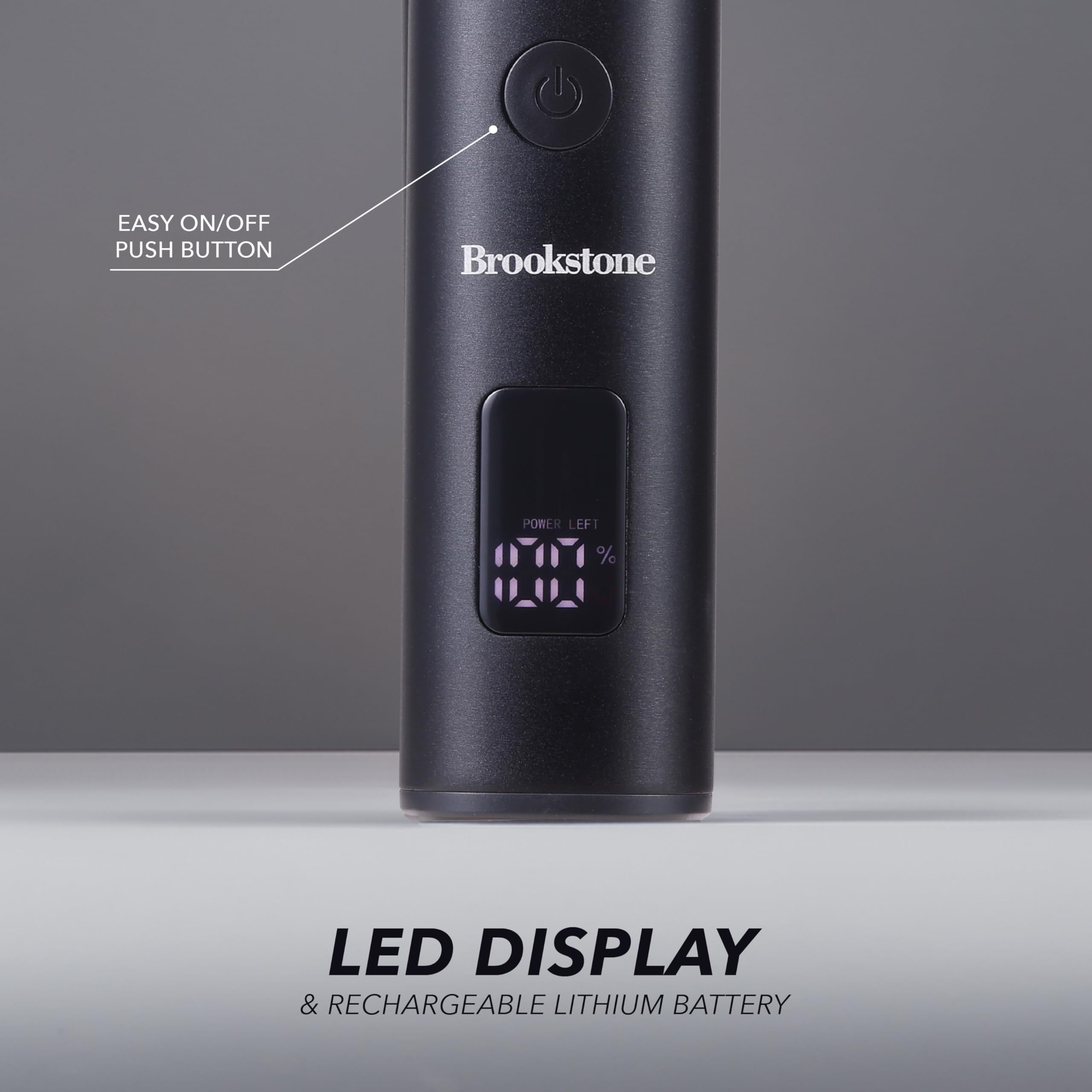 brookstone-5-head-foil-shaver-cordless-electric-razor-with-lcd-battery-display-w image 4