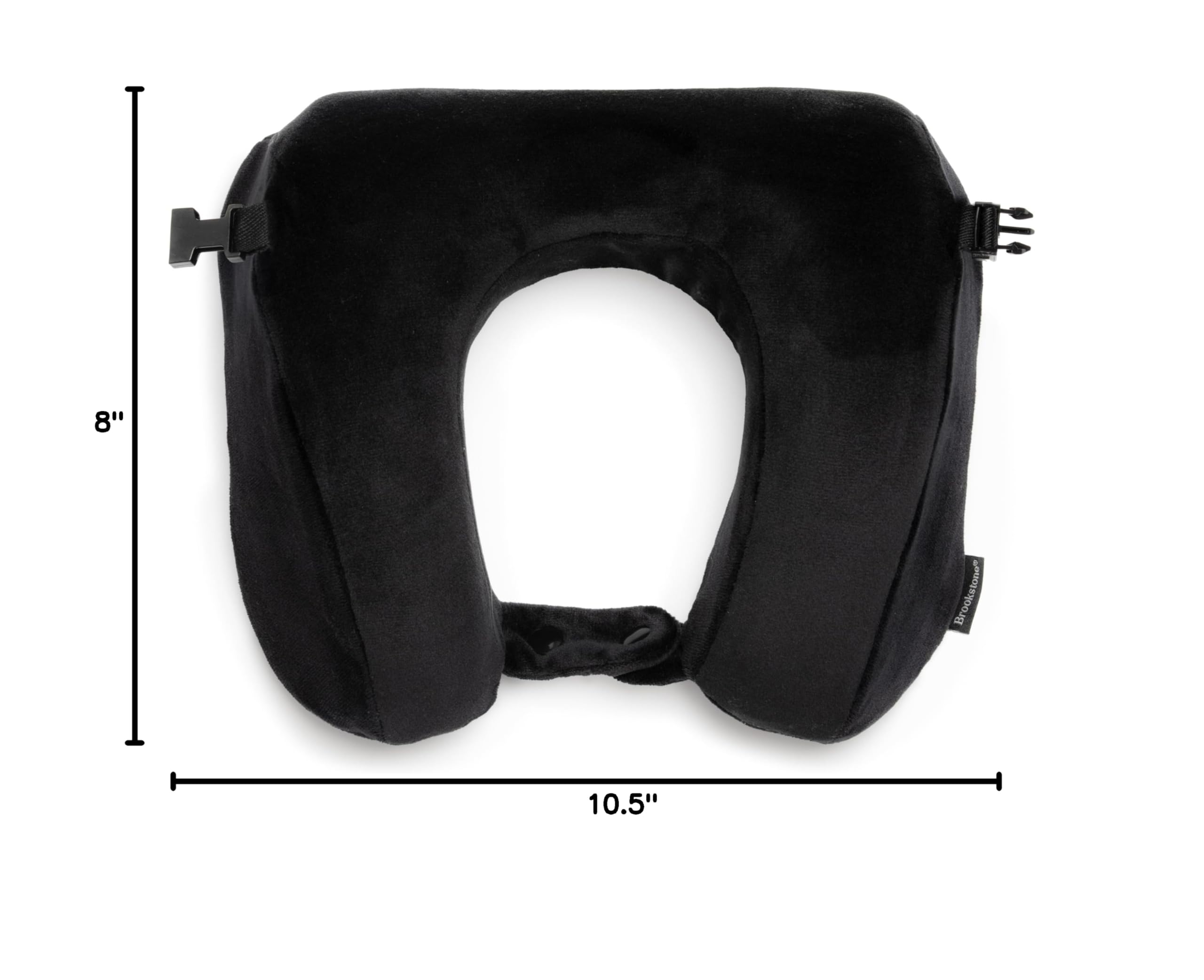 brookstone-2-in-1-memory-foam-travel-pillow-u-shaped-neck-support-for-plane-trai image 8