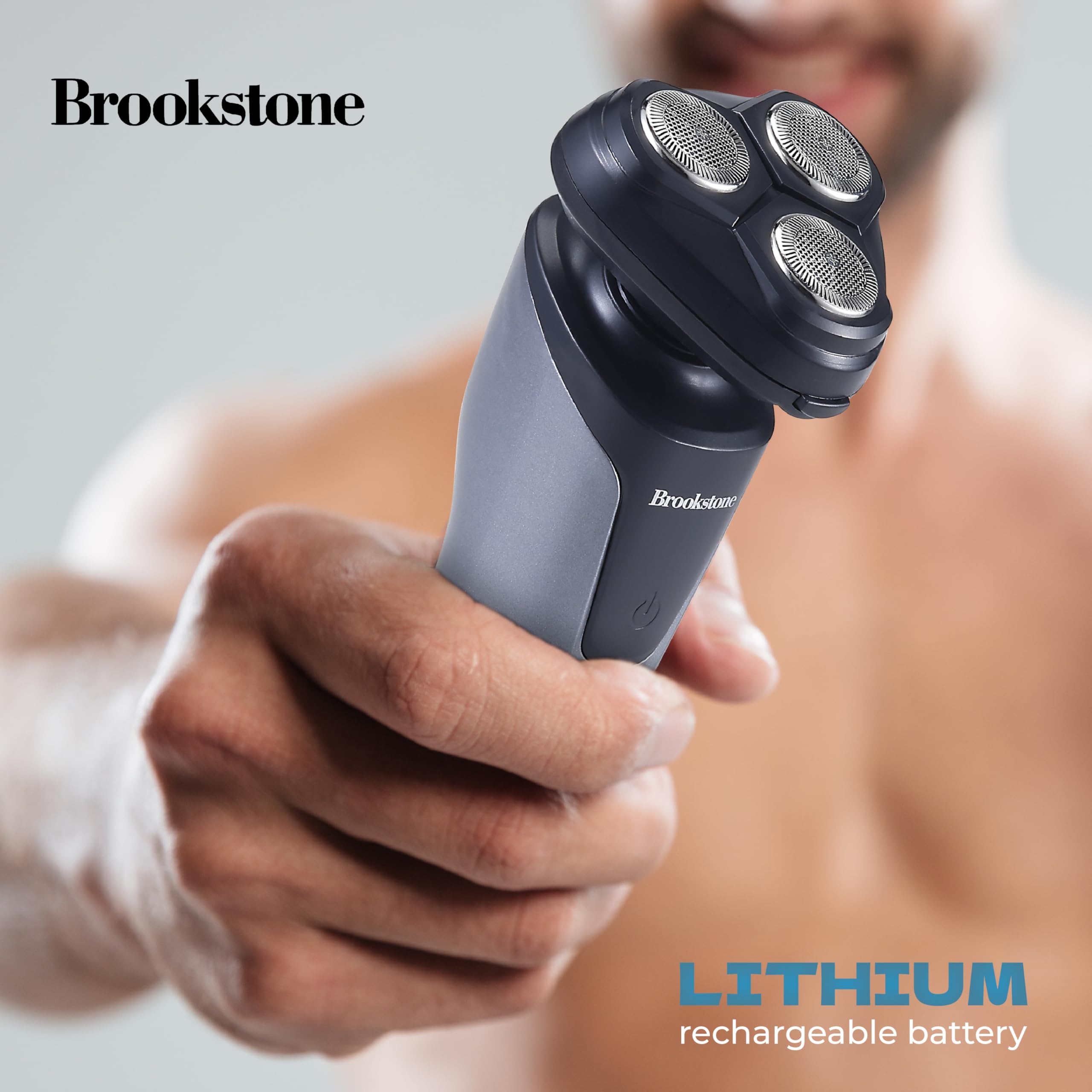 brookstone-3-head-rotary-shaver-precision-shave-cutting-edge-design-professional image 5