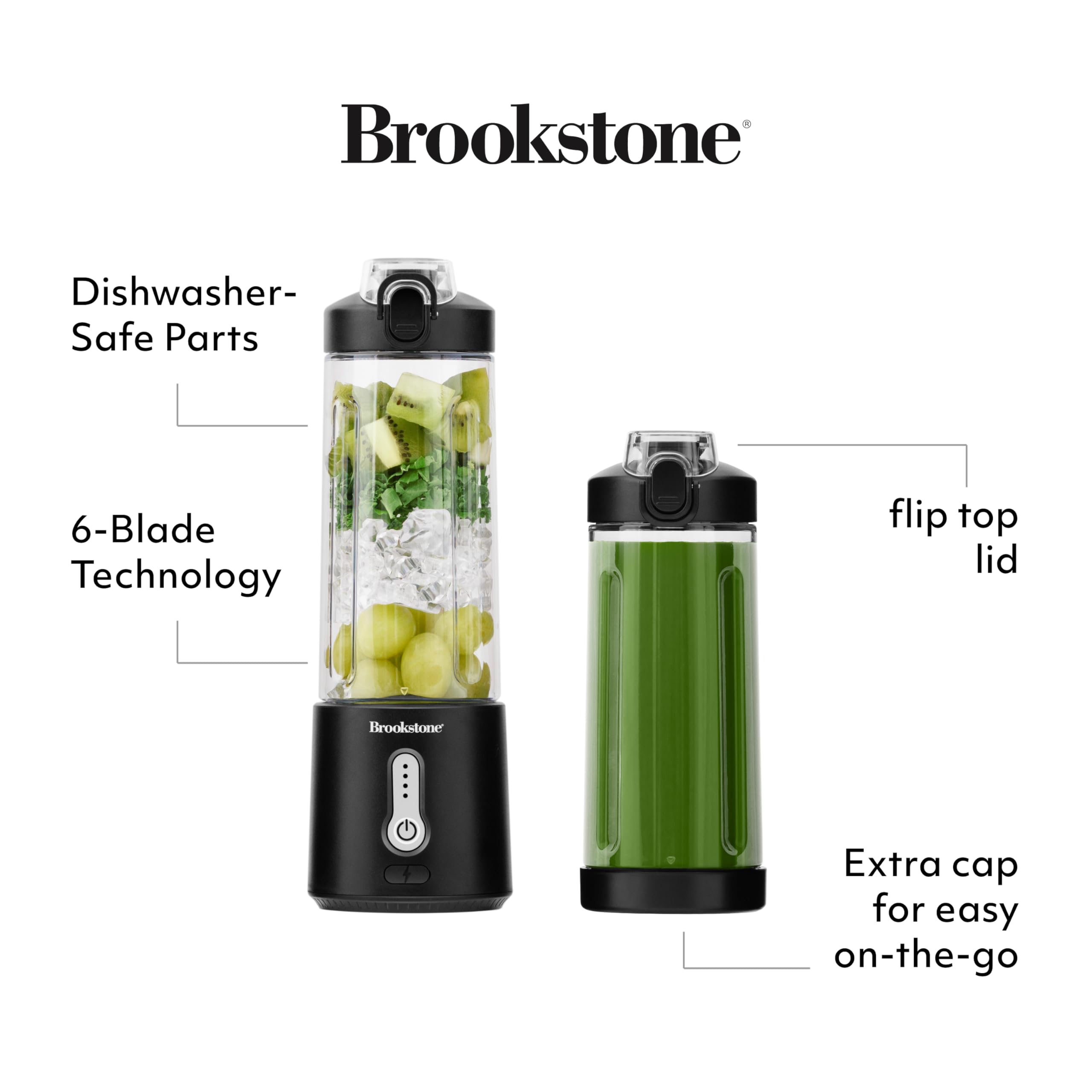 brookstone-500ml-compact-portable-blender-with-additional-lid-bpa-free-for-shake image 2