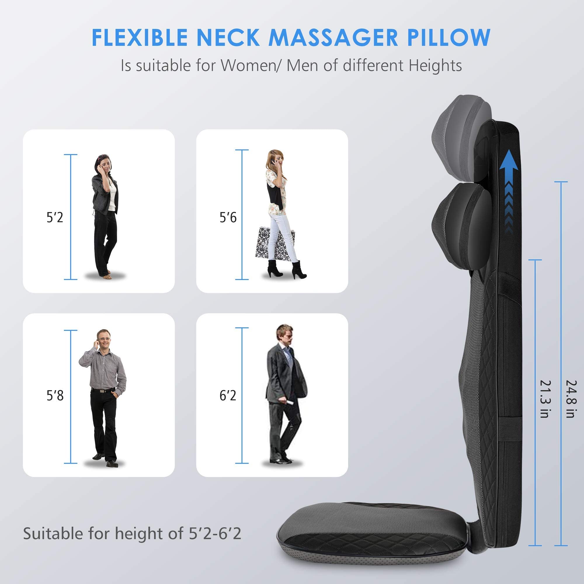 comfier-shiatsu-neck-back-massager-with-knee-massager-bundle-adjustable-nodes-he image 3