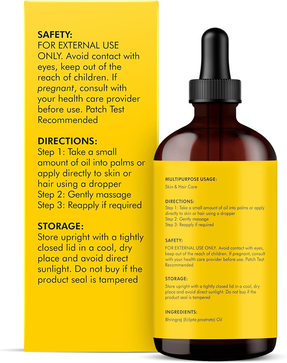 majestic-pure-bhringraj-carrier-oil-4-oz-118-ml-with-dropper-traditional-hair-gr image 8