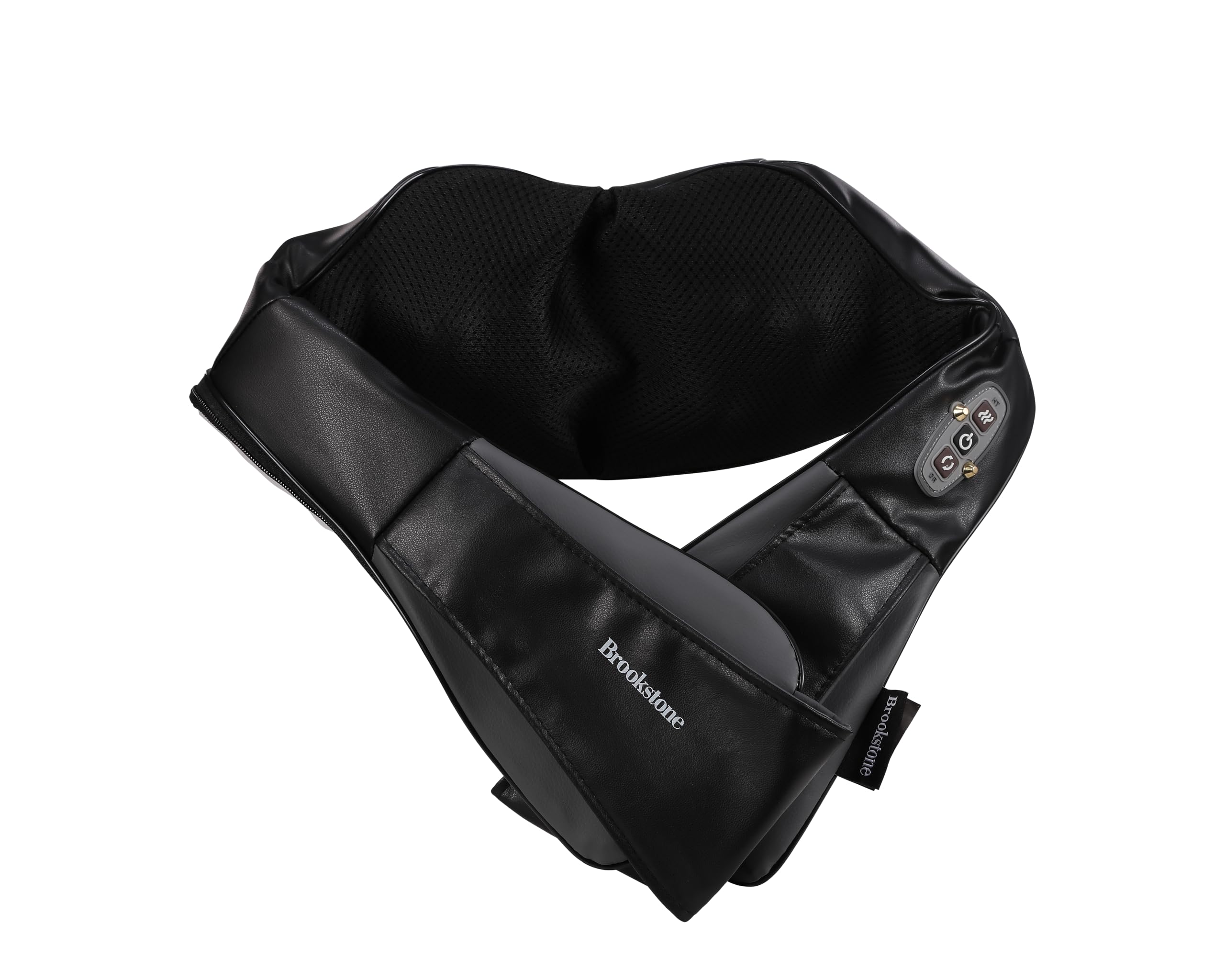 brookstone-shiatsu-neck-and-back-massager-pillow-with-heat-3d-kneading-massage-c image 7
