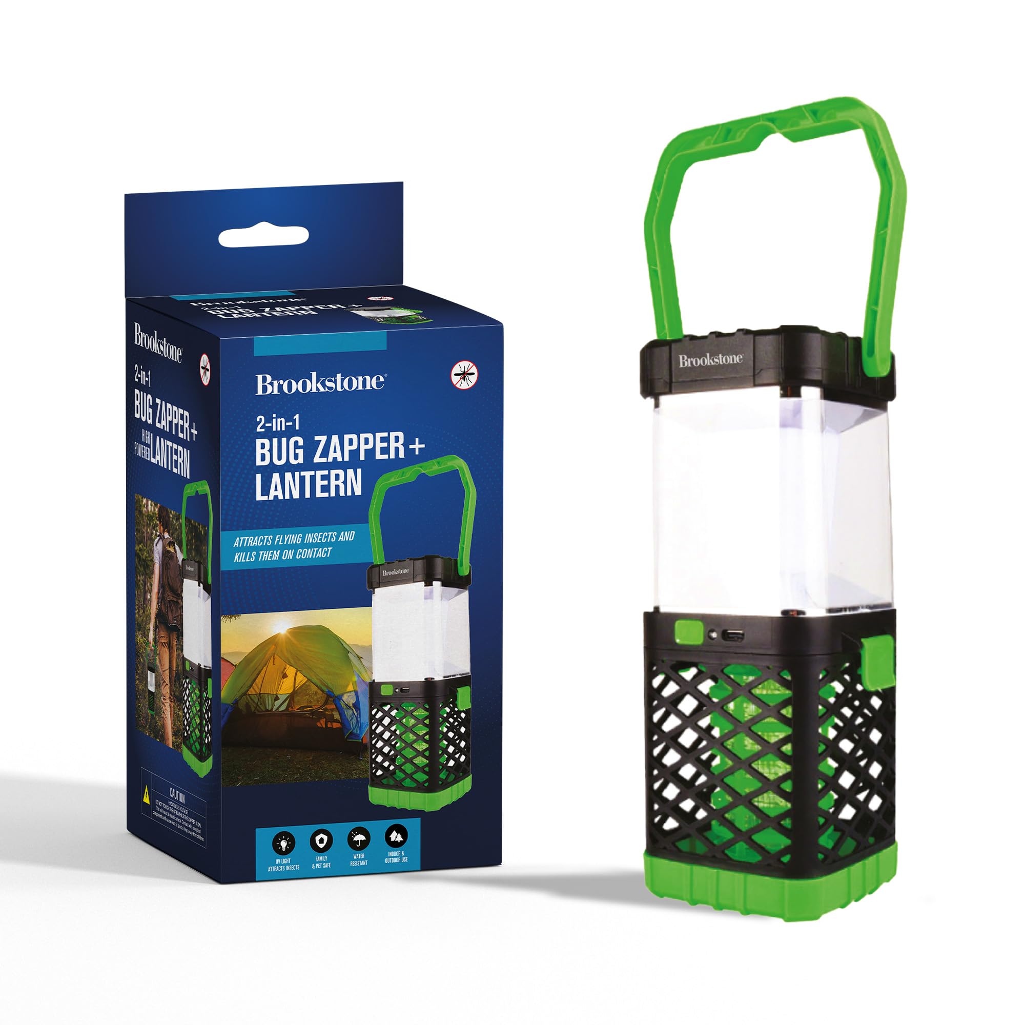 brookstone-2-in-1-bug-zapper-high-powered-lantern-dual-mode-rechargeable-device image 1