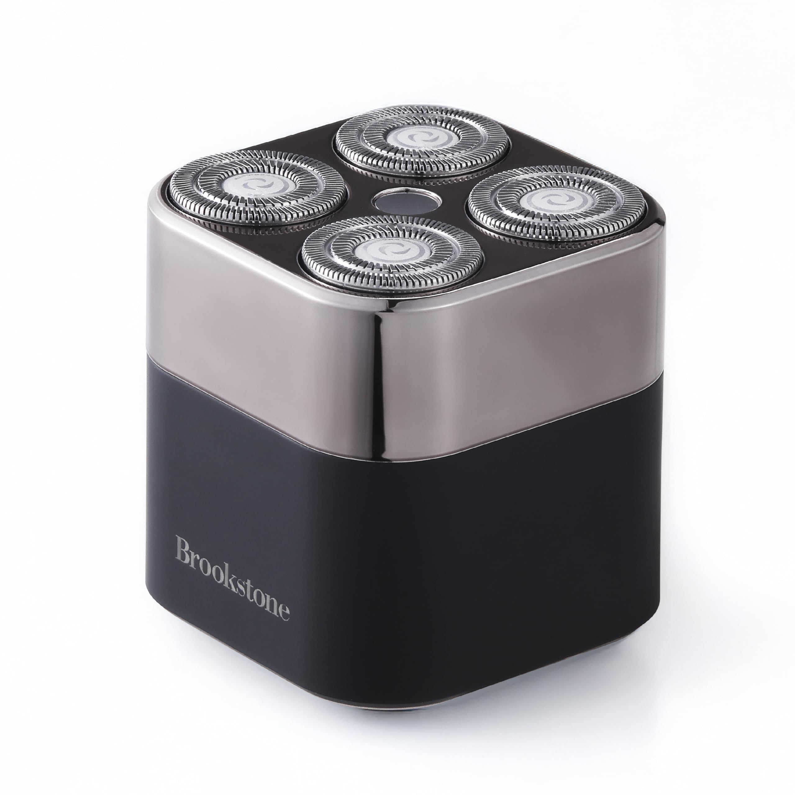 brookstone-4-head-rotary-shaver-cordless-rechargeable-electric-razor-with-led-di image 1