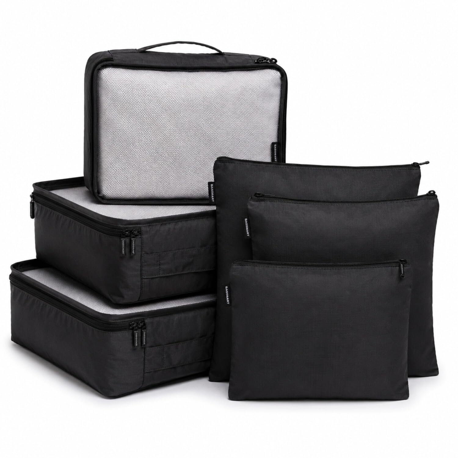 brookstone-6-piece-compression-packing-cubes-tear-resistant-fabric-mesh-panels-s image 1