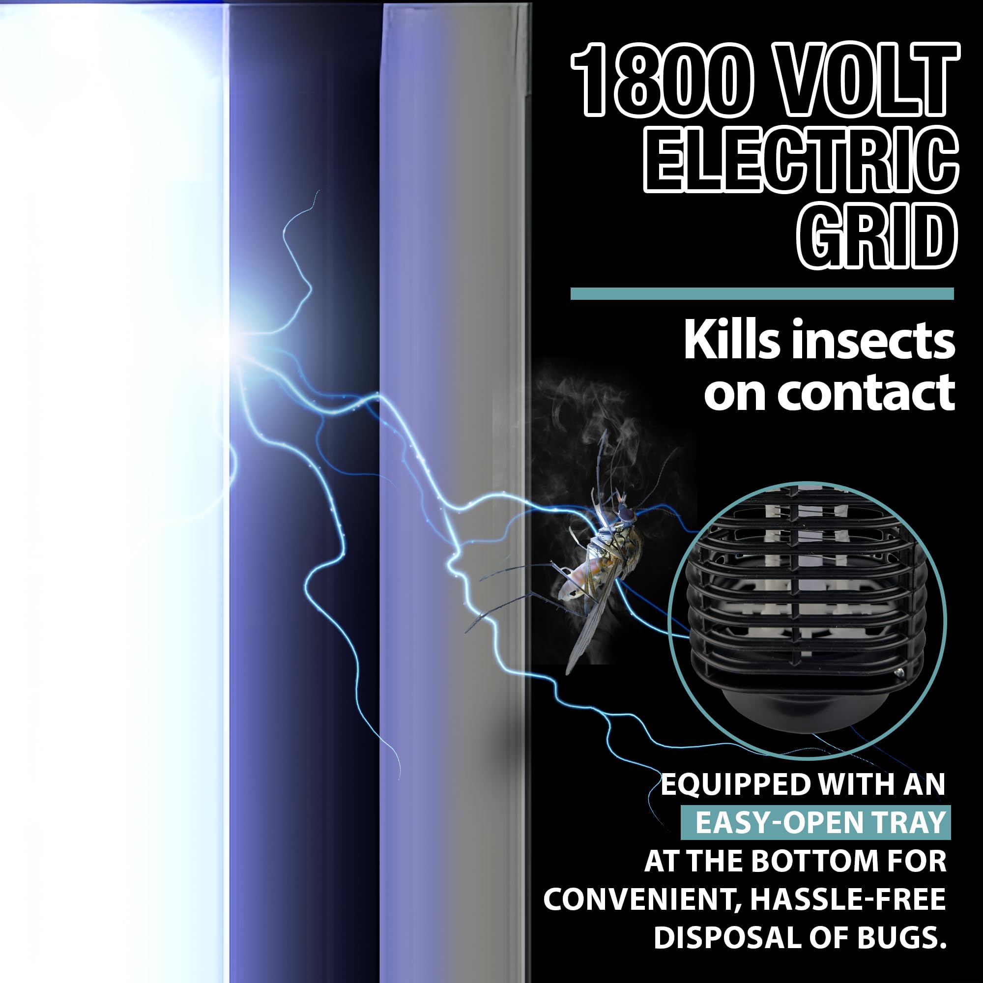 brookstone-indoor-outdoor-bug-zapper-1800v-power-grid image 3