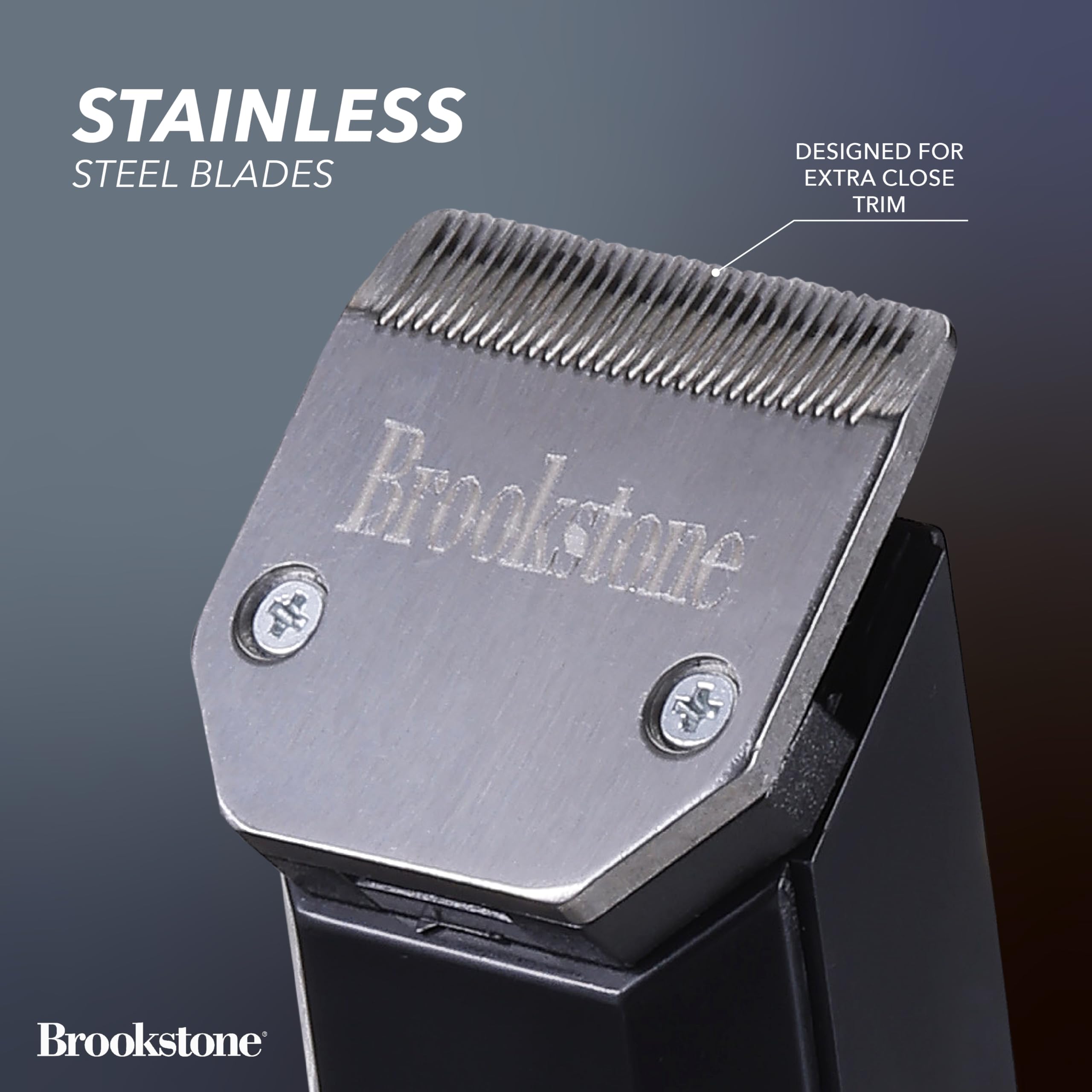 brookstone-cordless-hair-trimmer-with-charging-base-precision-grooming-for-hair- image 3