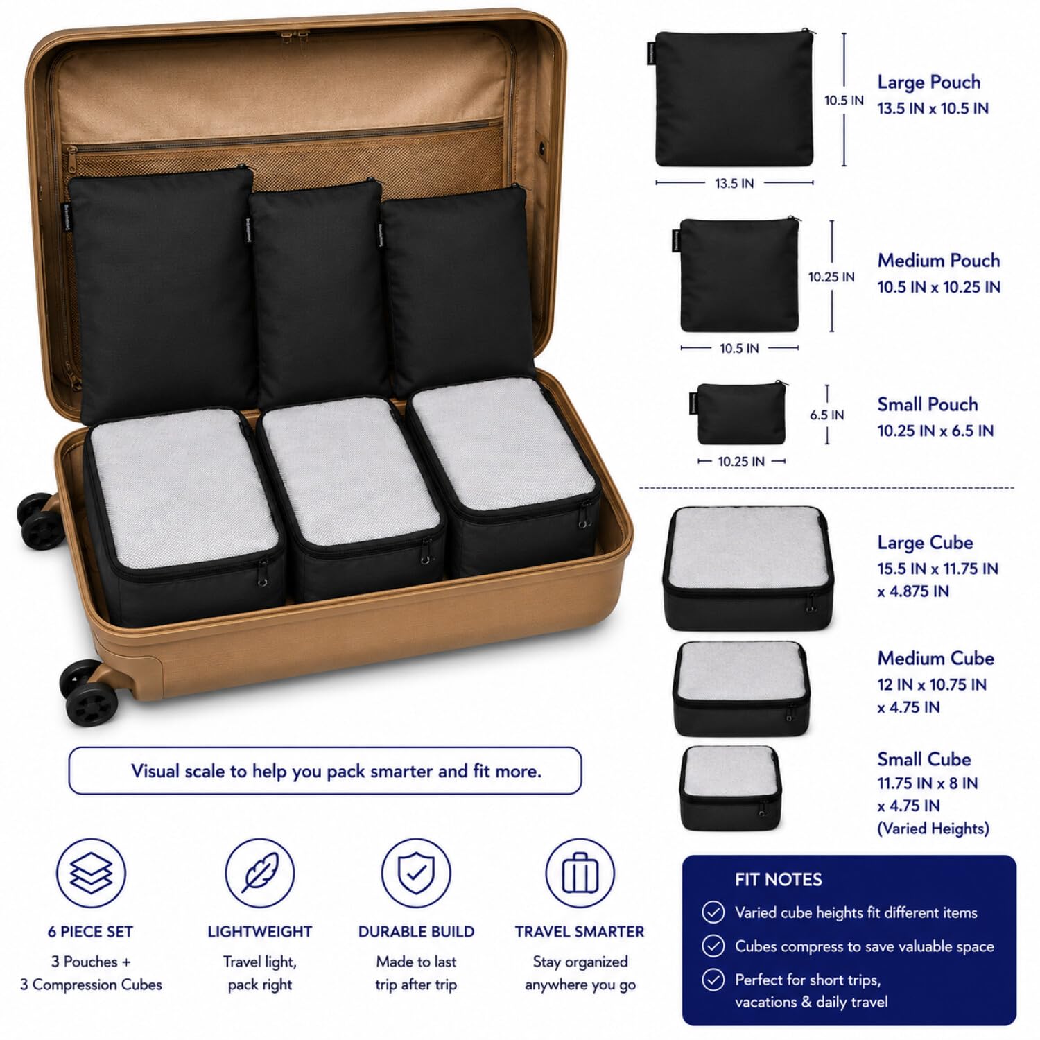 brookstone-6-piece-compression-packing-cubes-tear-resistant-fabric-mesh-panels-s image 6