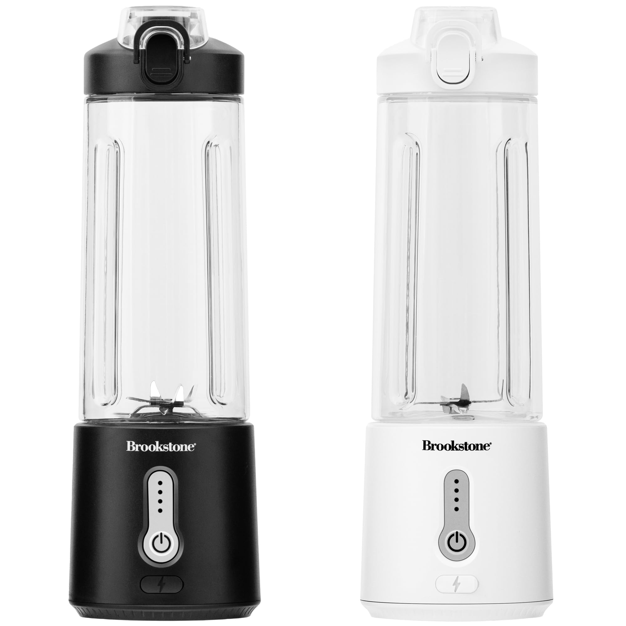 brookstone-500ml-portable-blender-combo-pack-with-two-additional-lids-bpa-free-f image 1