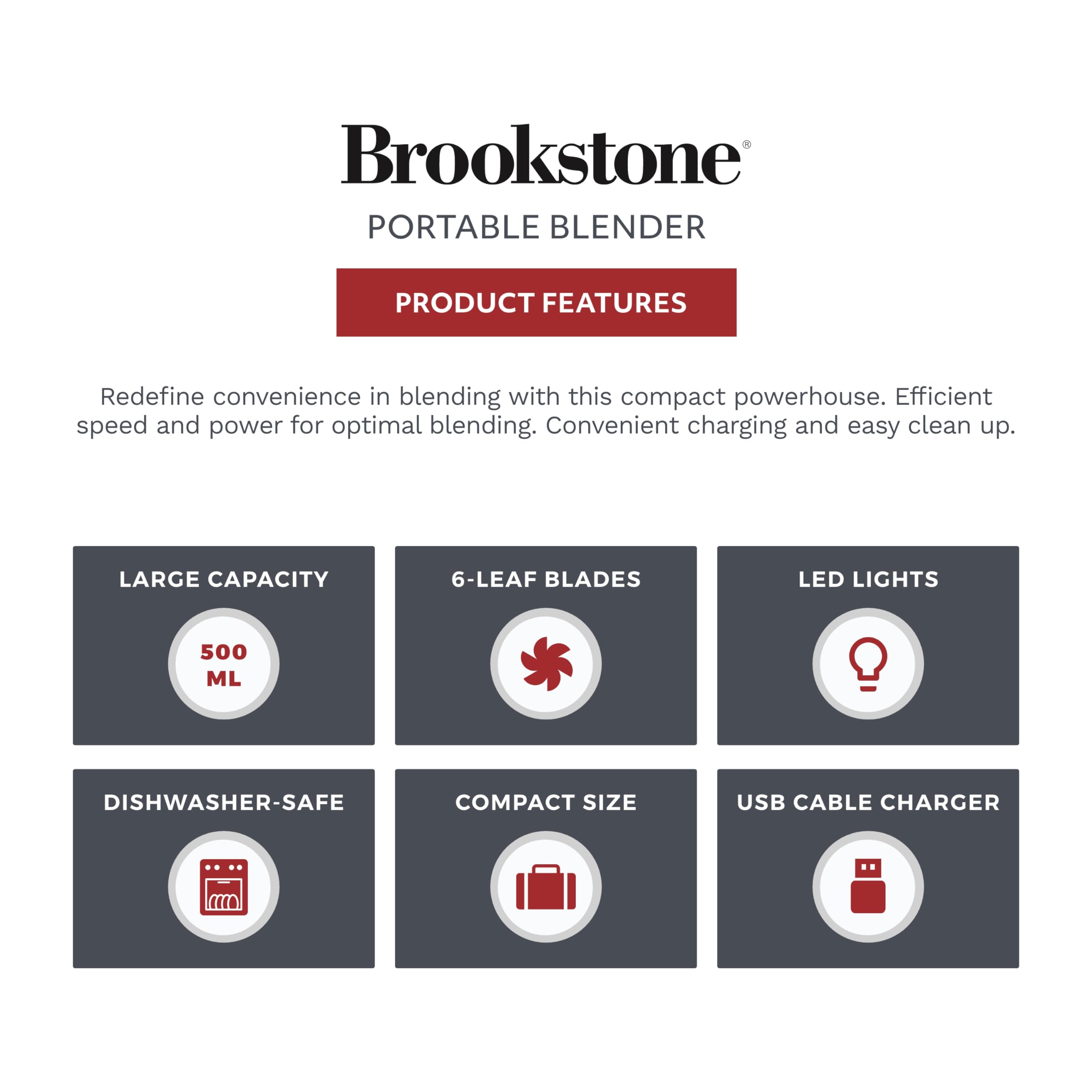 brookstone-500ml-compact-portable-blender-with-additional-lid-bpa-free-for-shake image 7