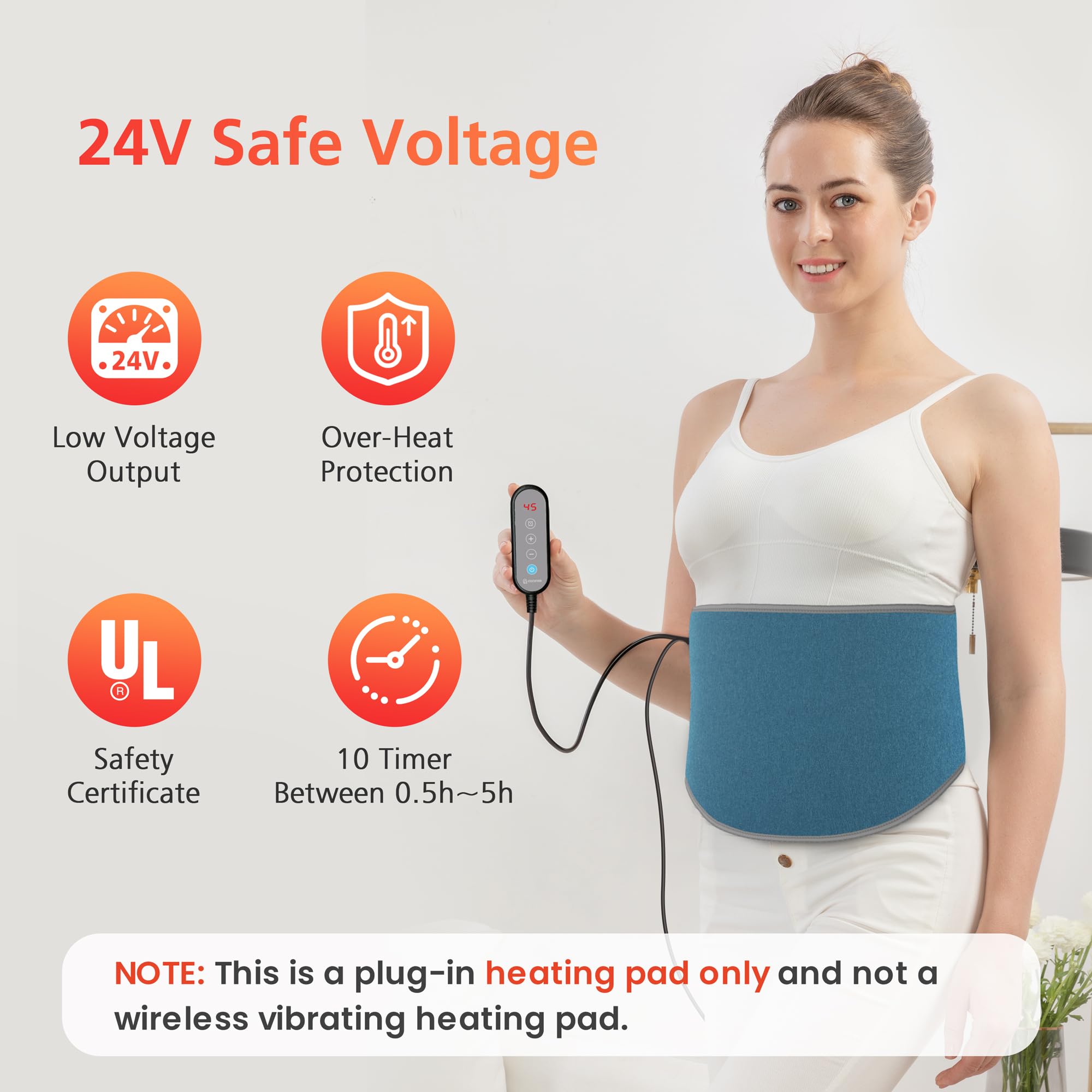 comfier-heating-pad-for-back-pain-relief-corded-waist-heat-wrap-with-6-heat-leve image 4