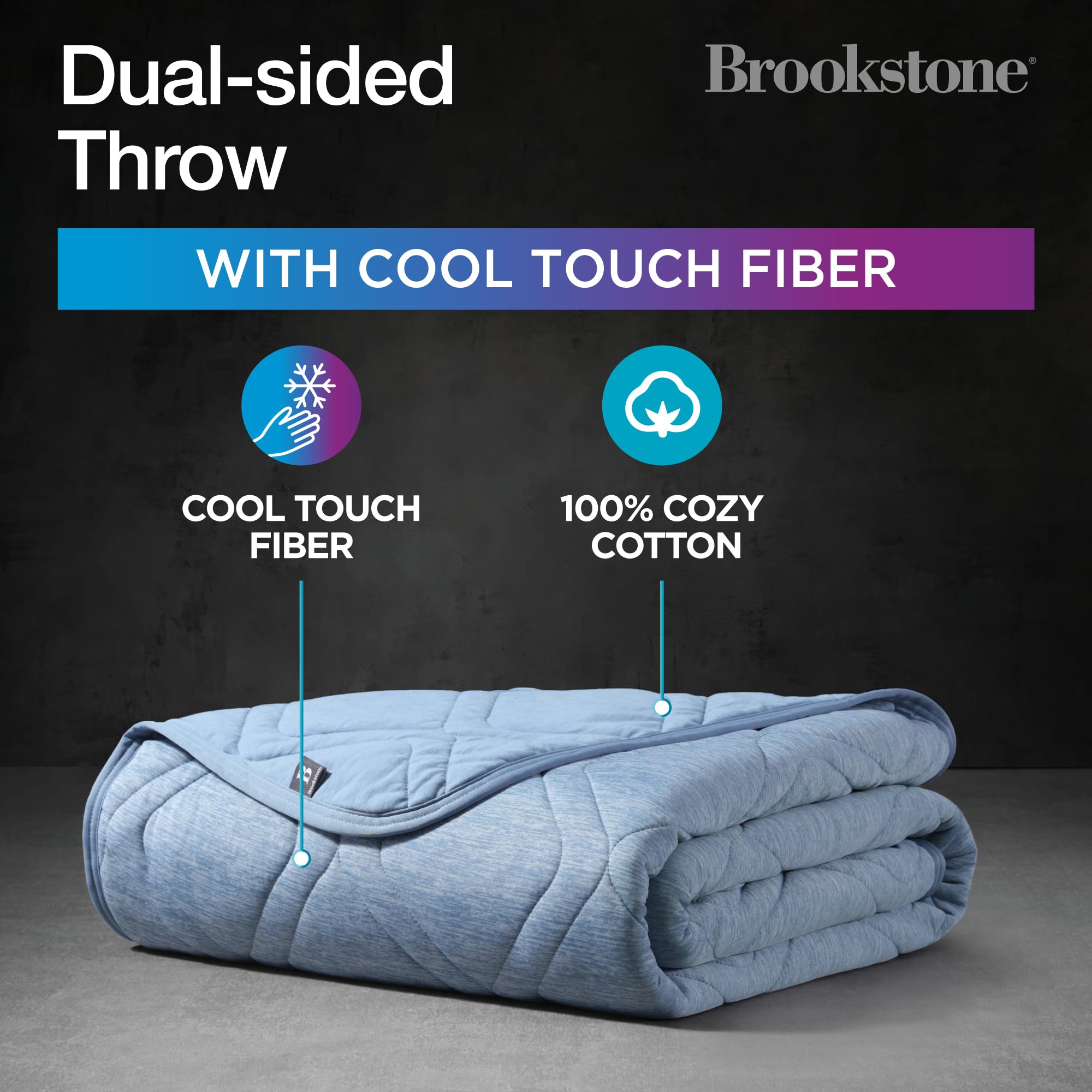 brookstone-cooling-comfort-throw-dual-sided-oversized-60x70-nylon-polyethylene-f image 2