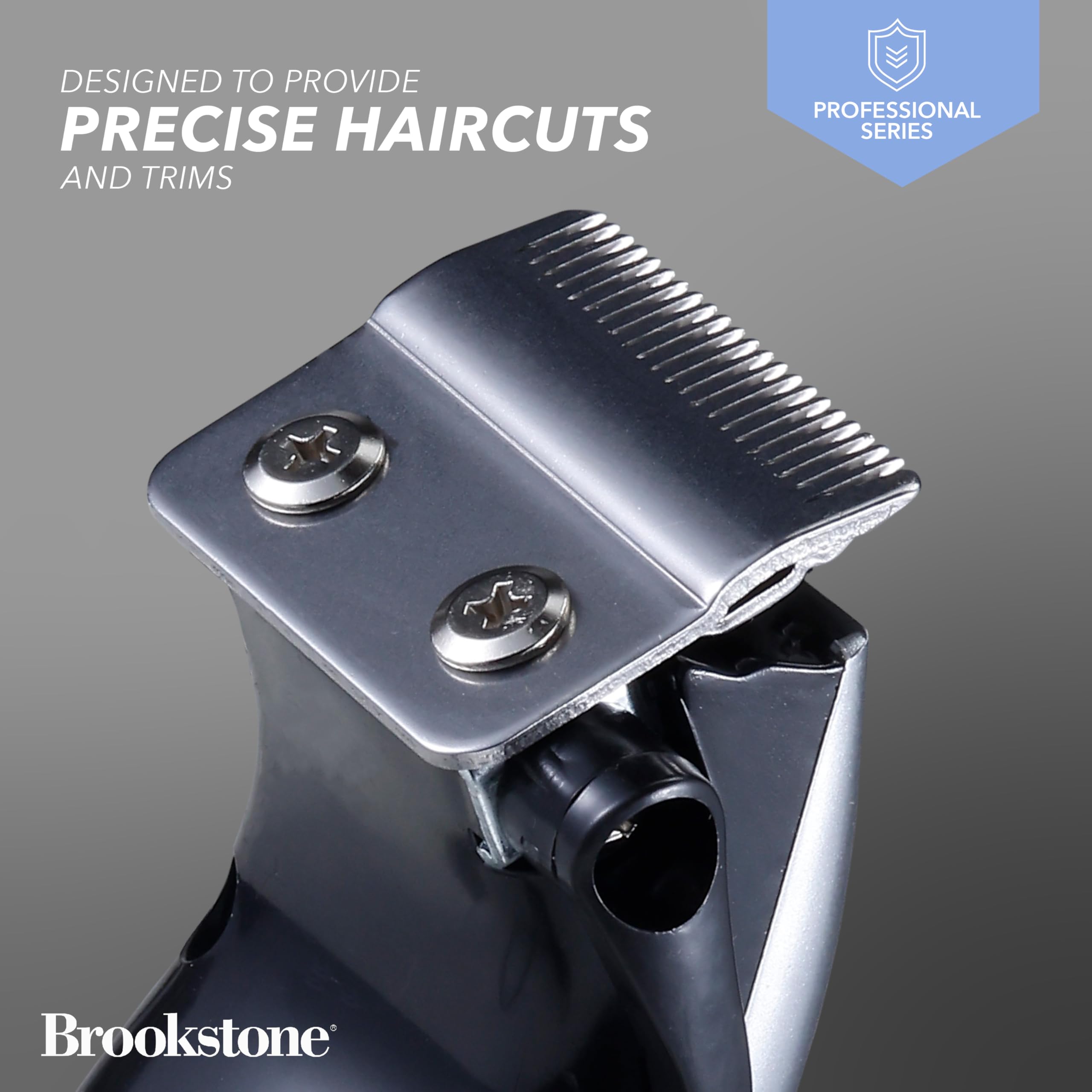 brookstone-metallic-cordless-t-blade-hair-clipping-set-precision-cutting-with-re image 3