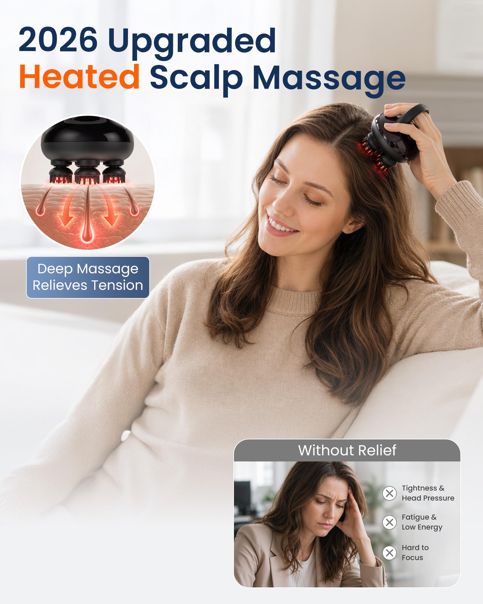 comfier-2026-upgraded-heated-scalp-massager-with-red-light-wireless-rechargeable image 2