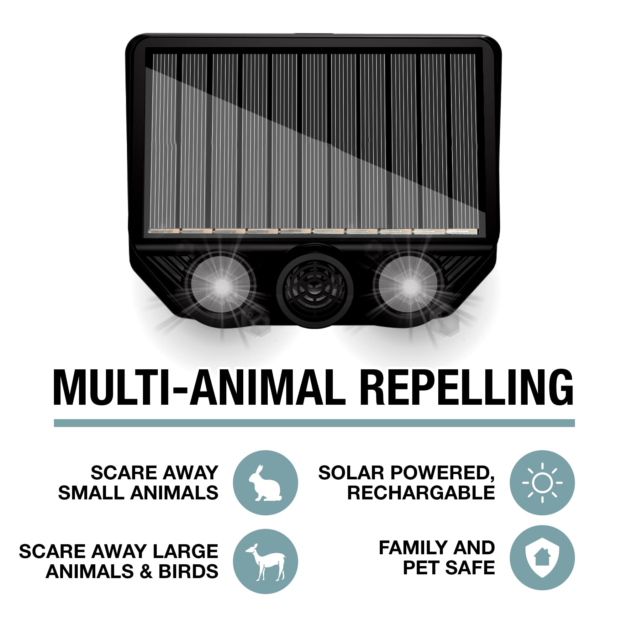 brookstone-solar-powered-multi-animal-repeller-ultrasonic-pest-deterrent-with-fl image 6