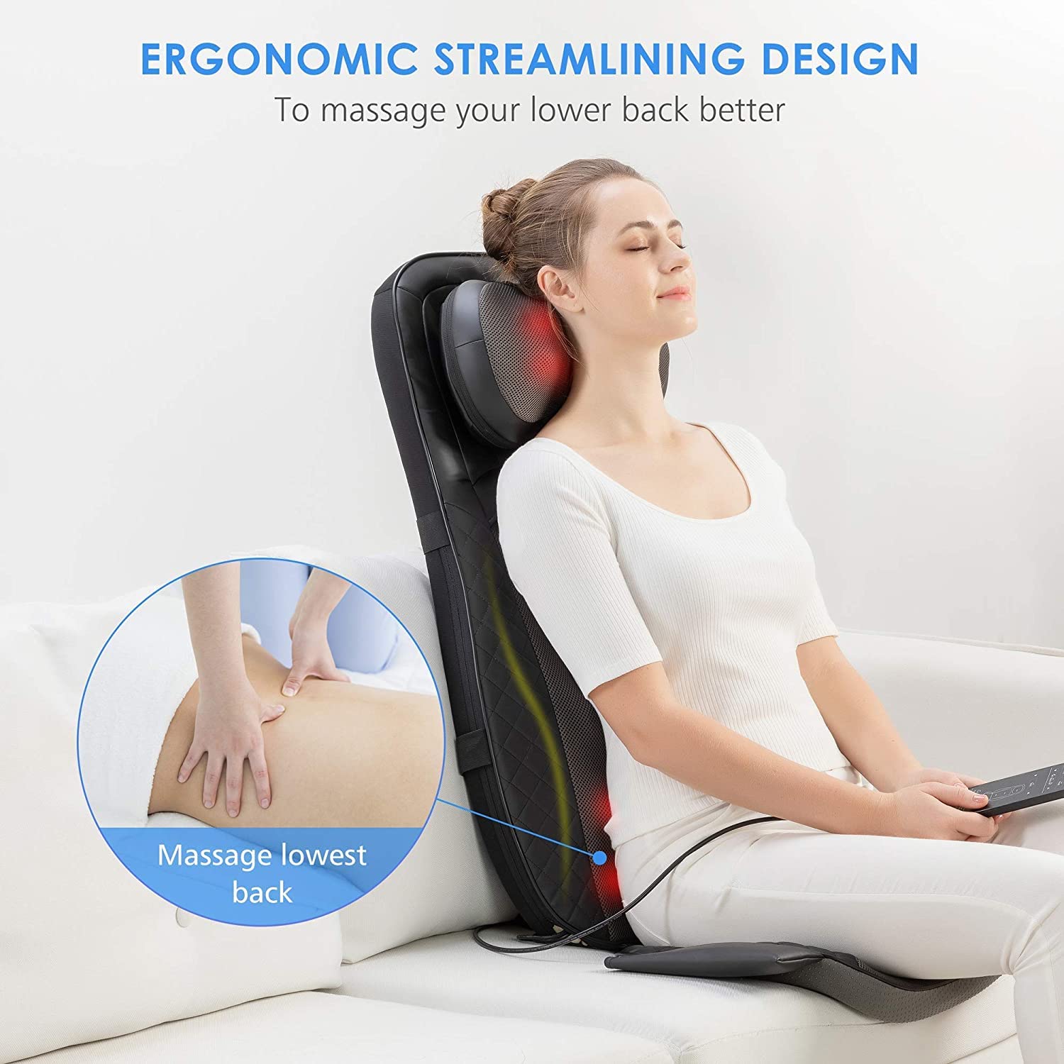 comfier-shiatsu-neck-and-back-massager-with-heat-deep-kneading-massage-chair-pad image 2