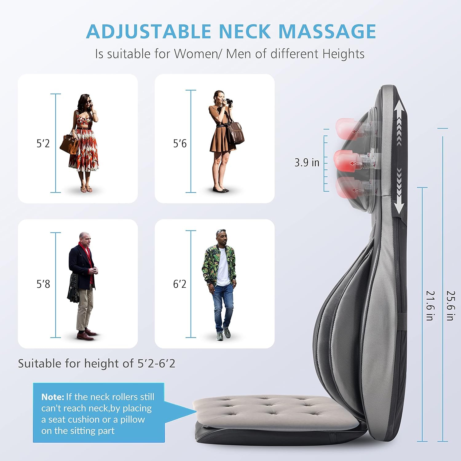 comfier-shiatsu-neck-and-back-massager-with-heat-massage-chair-pad-with-adjustab image 2