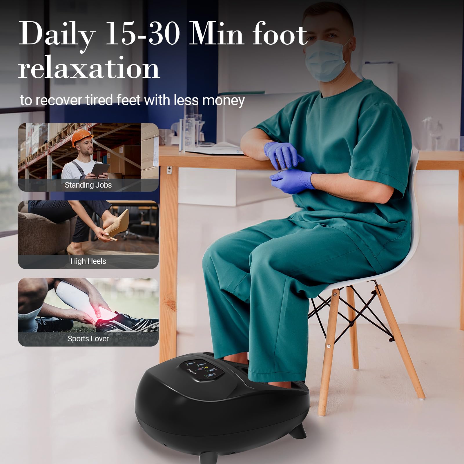 comfier-cupilo-foot-massager-with-remote-control-large-heating-pad-for-back image 5