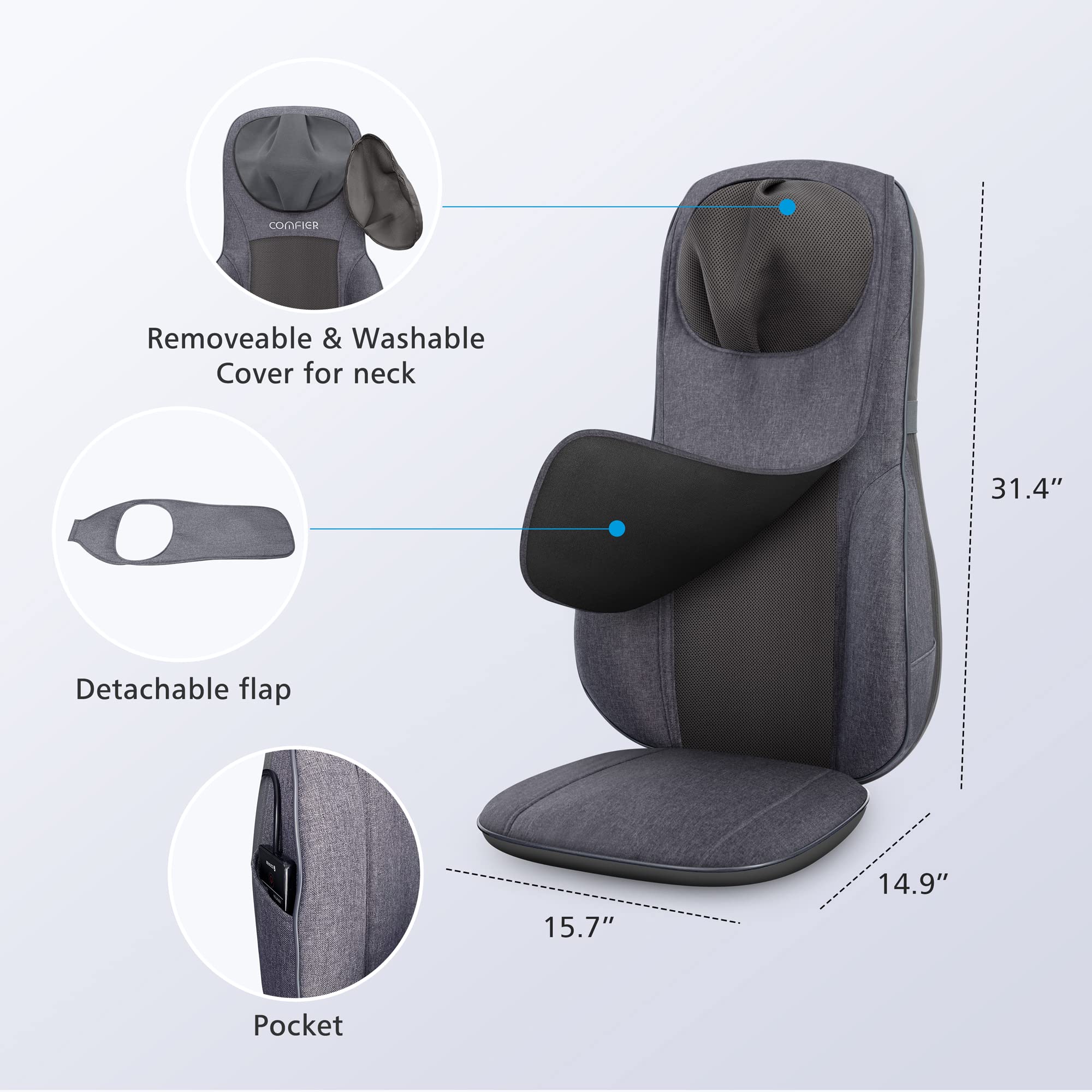 comfier-neck-back-massager-with-heat-height-adjustable-shiatsu-seat-cushion-for- image 7