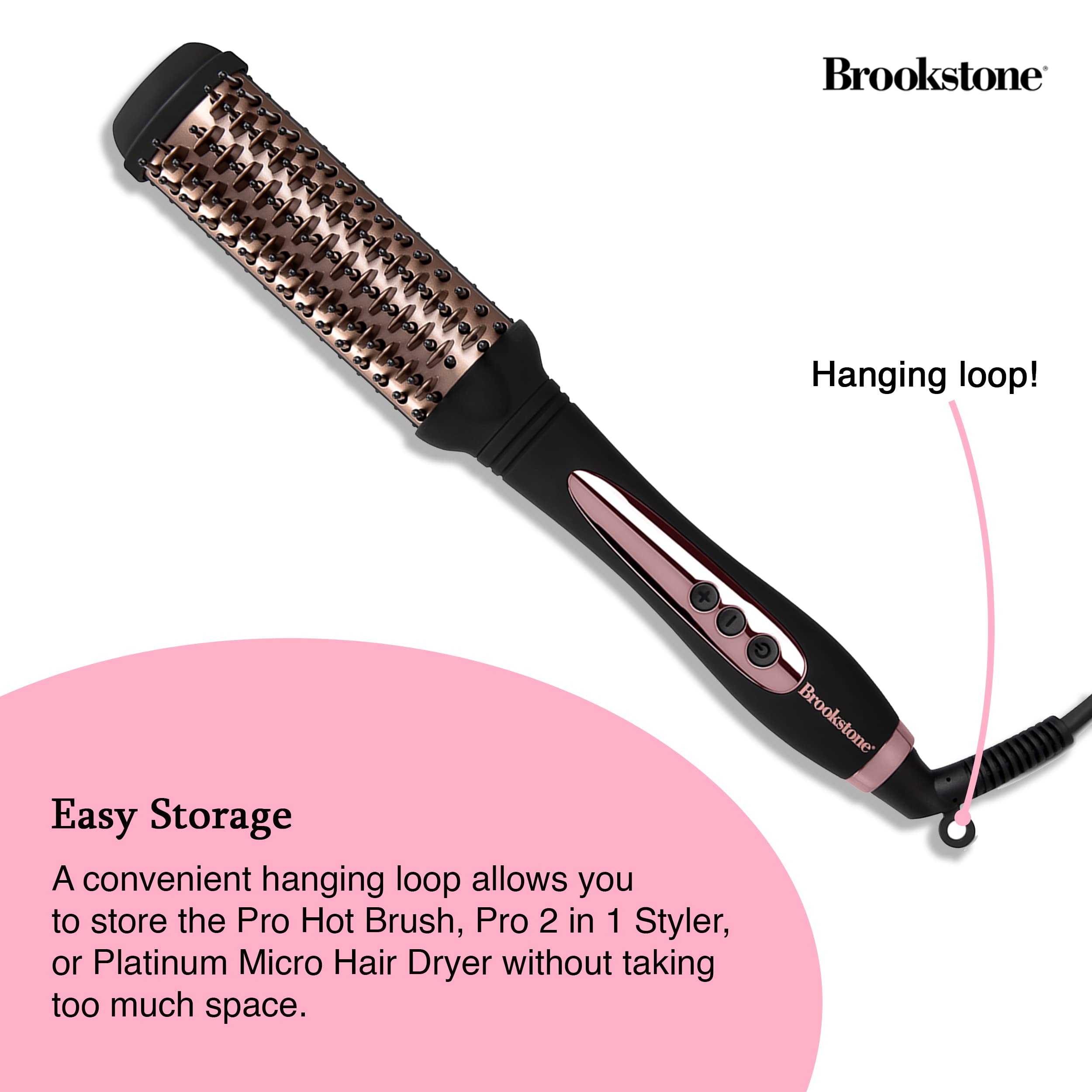 brookstone-powershine-pro-hot-brush-professional-grade-hair-dryer-brush-with-ant image 5