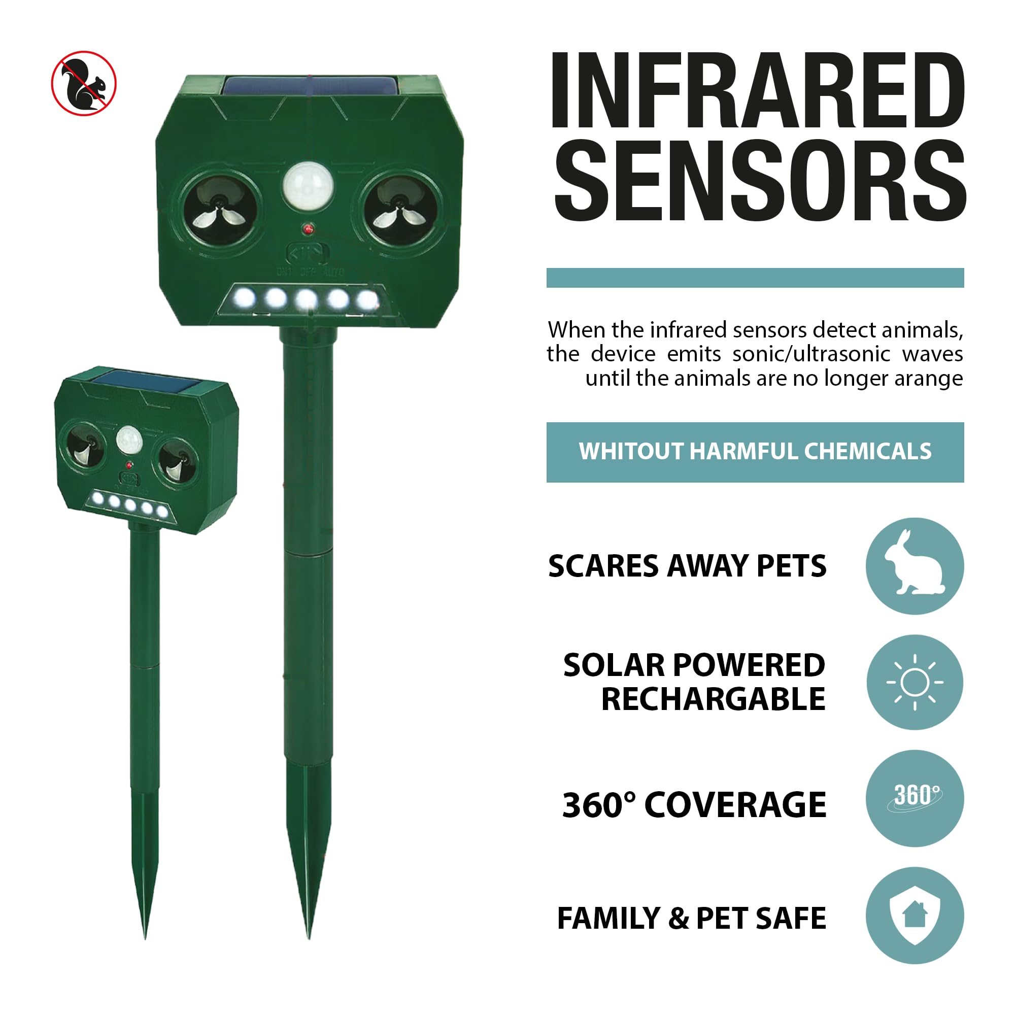 brookstone-solar-powered-sonic-animal-repeller-ultrasonic-motion-sensor-180-pir- image 6