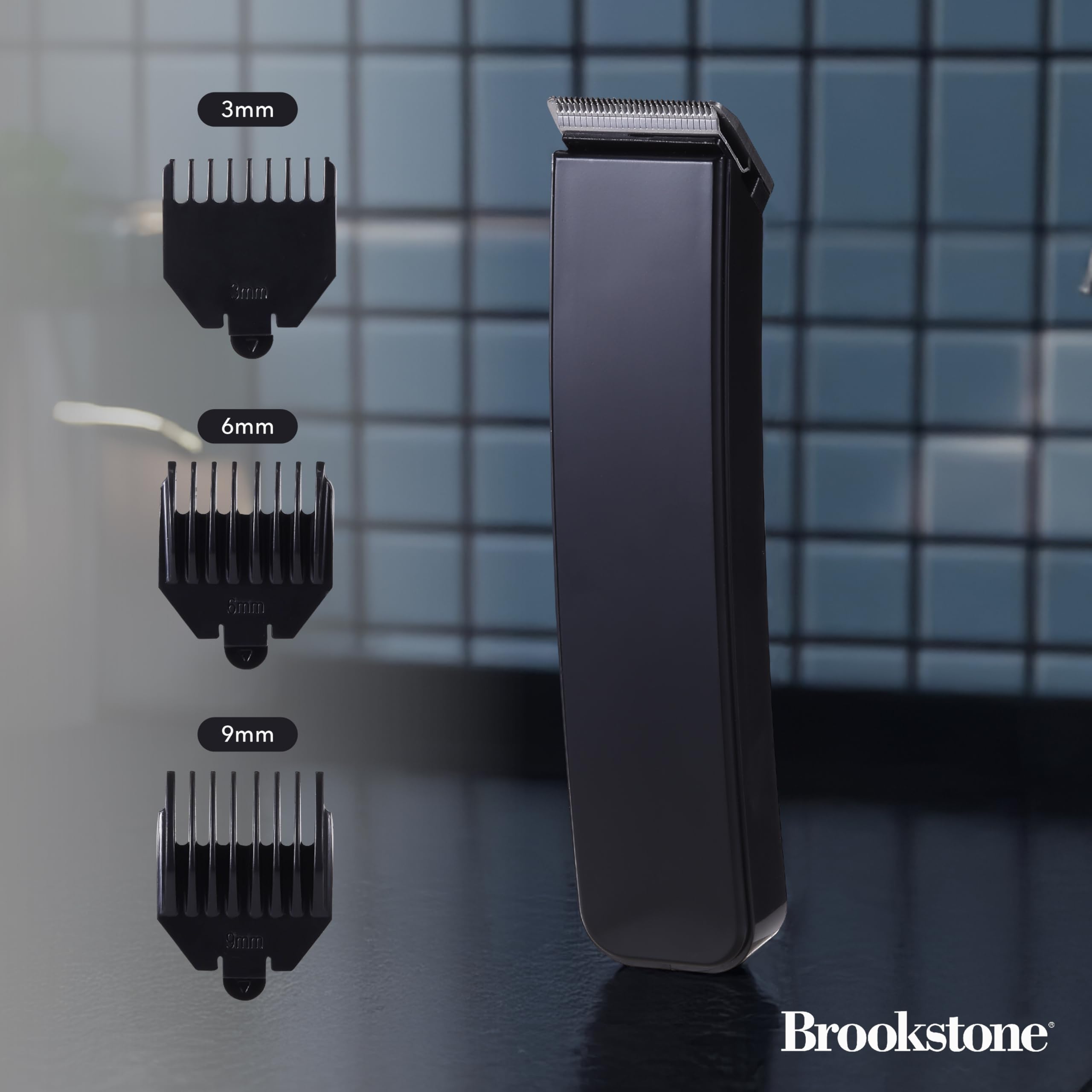 brookstone-cordless-hair-trimmer-with-charging-base-precision-grooming-for-hair- image 4